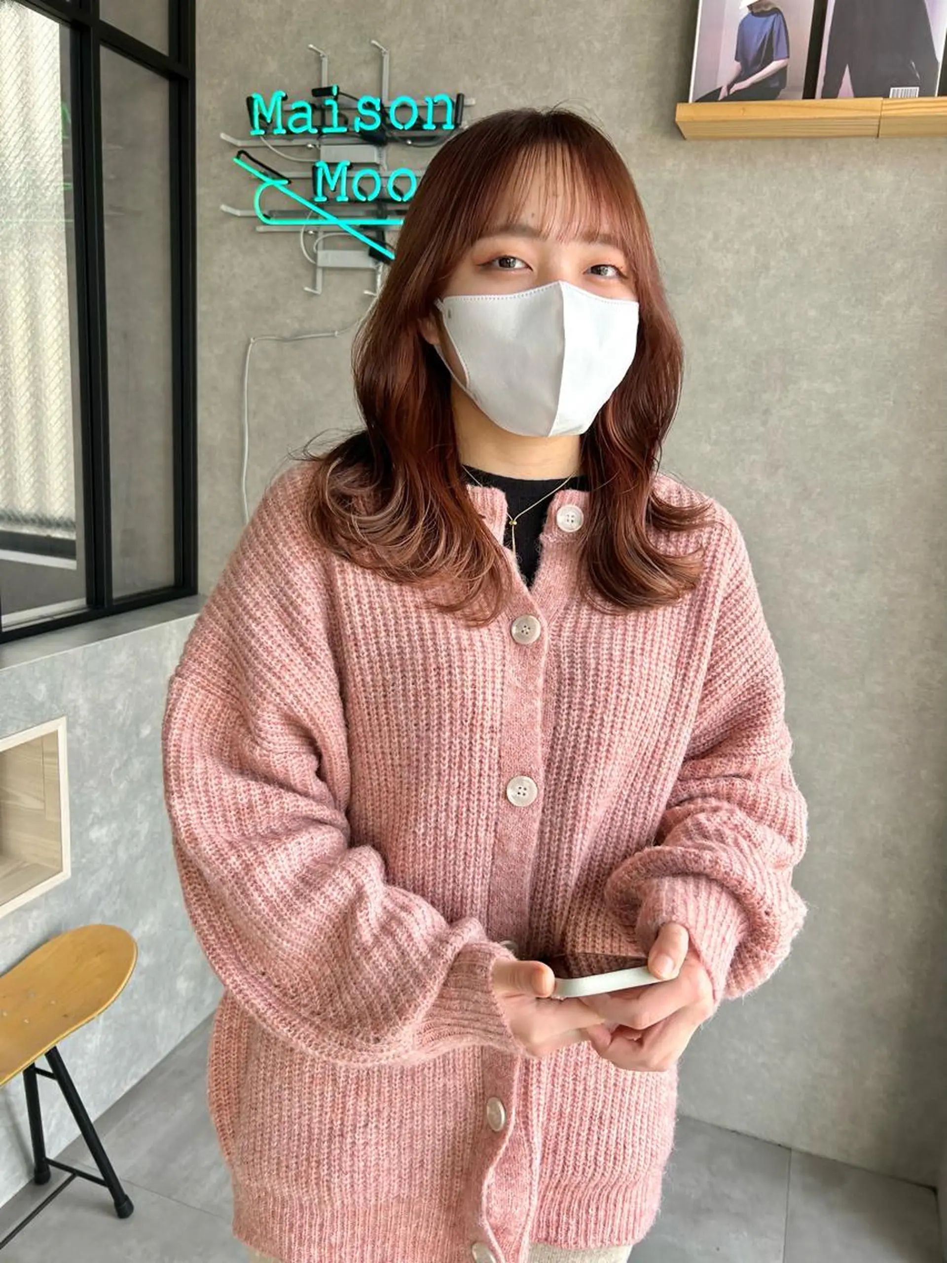ミディアム カラー カット ヘアカラー トリートメント mood tatemachiのヘアスタイル