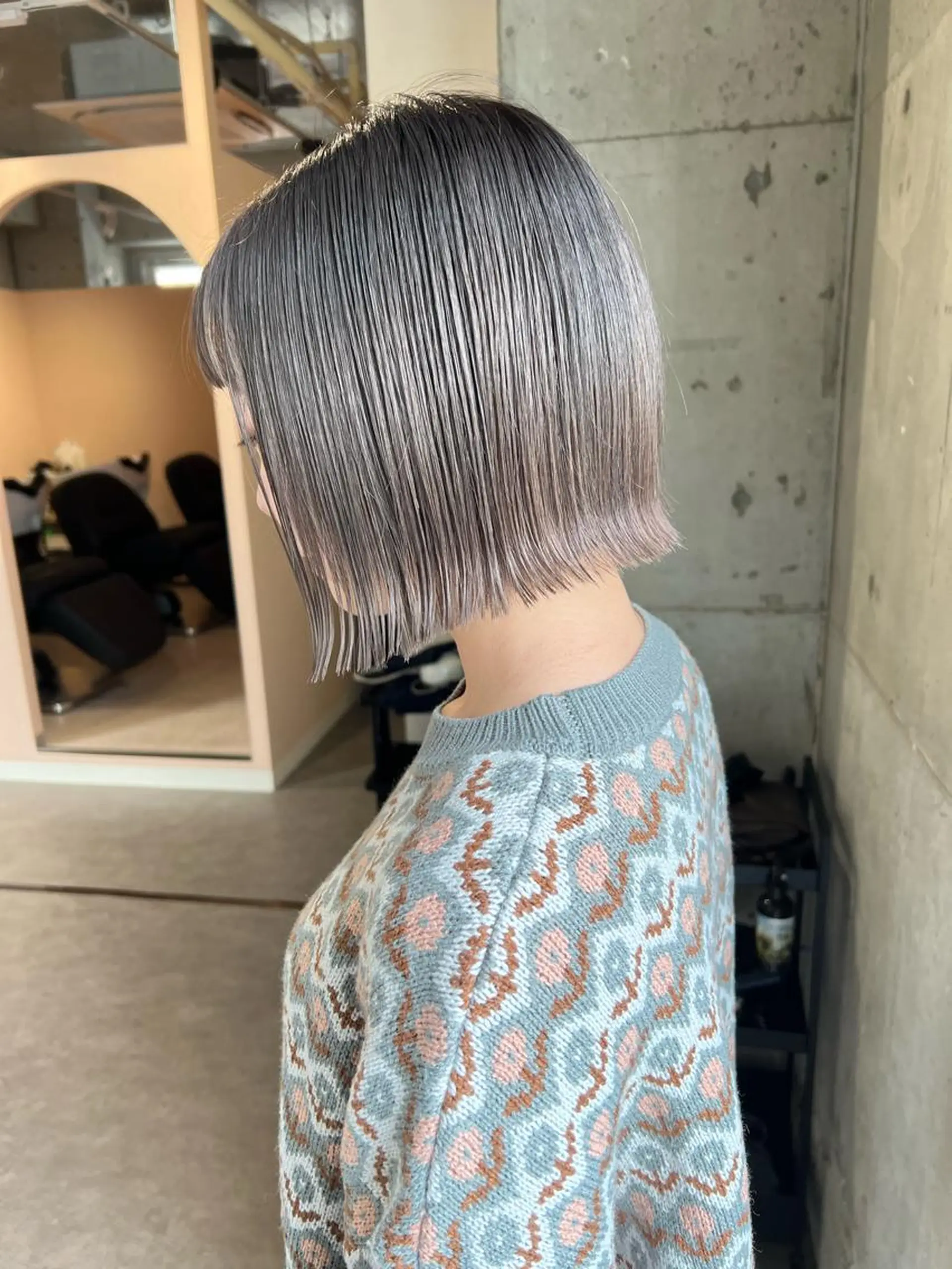 ショート カラー バレイヤージュ ブリーチ ケアブリーチ ハイライトカラー インナーカラー ヘアカラー トリートメント lani 天神大名/ブリーチのヘアスタイル