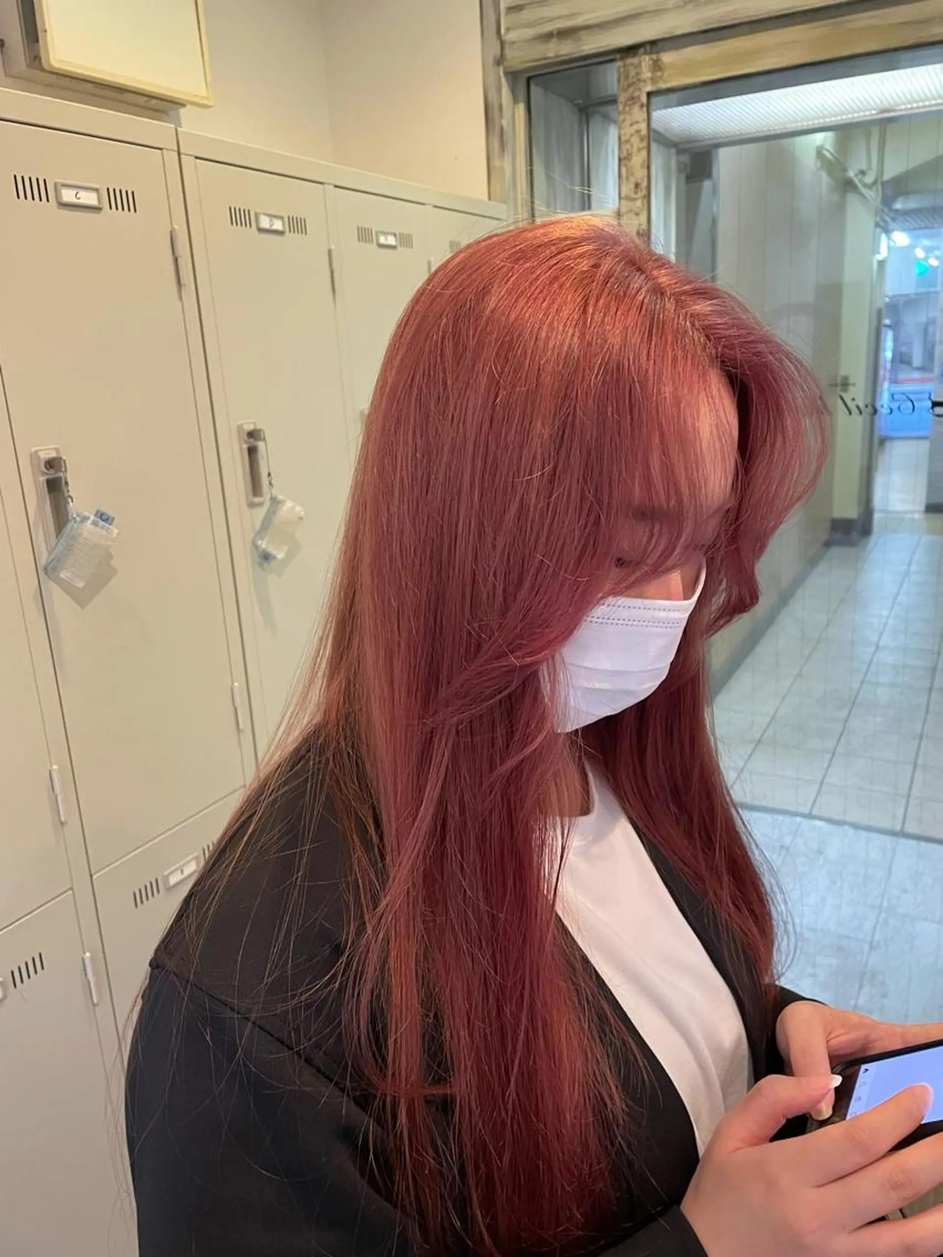 ロング カラー ベージュカラー ピンクカラー ピンクベージュ ALLEN hair 京橋店のヘアスタイル