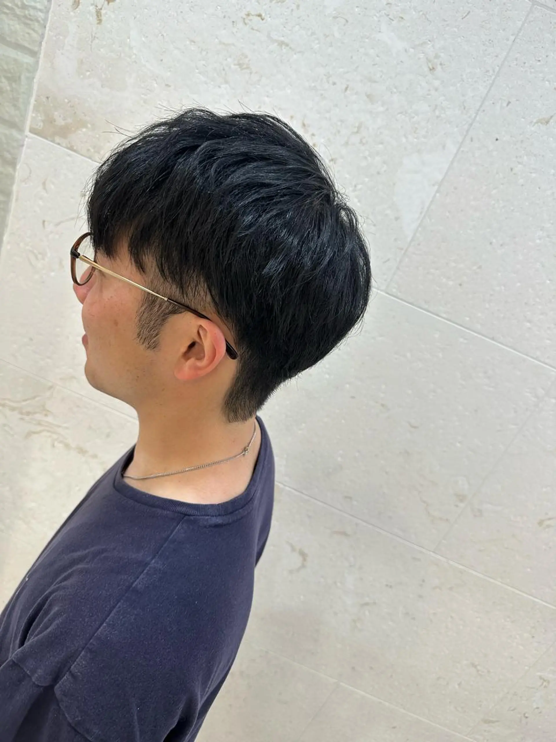 ショート メンズ ツーブロック くせ毛 安田 柚月のヘアスタイル