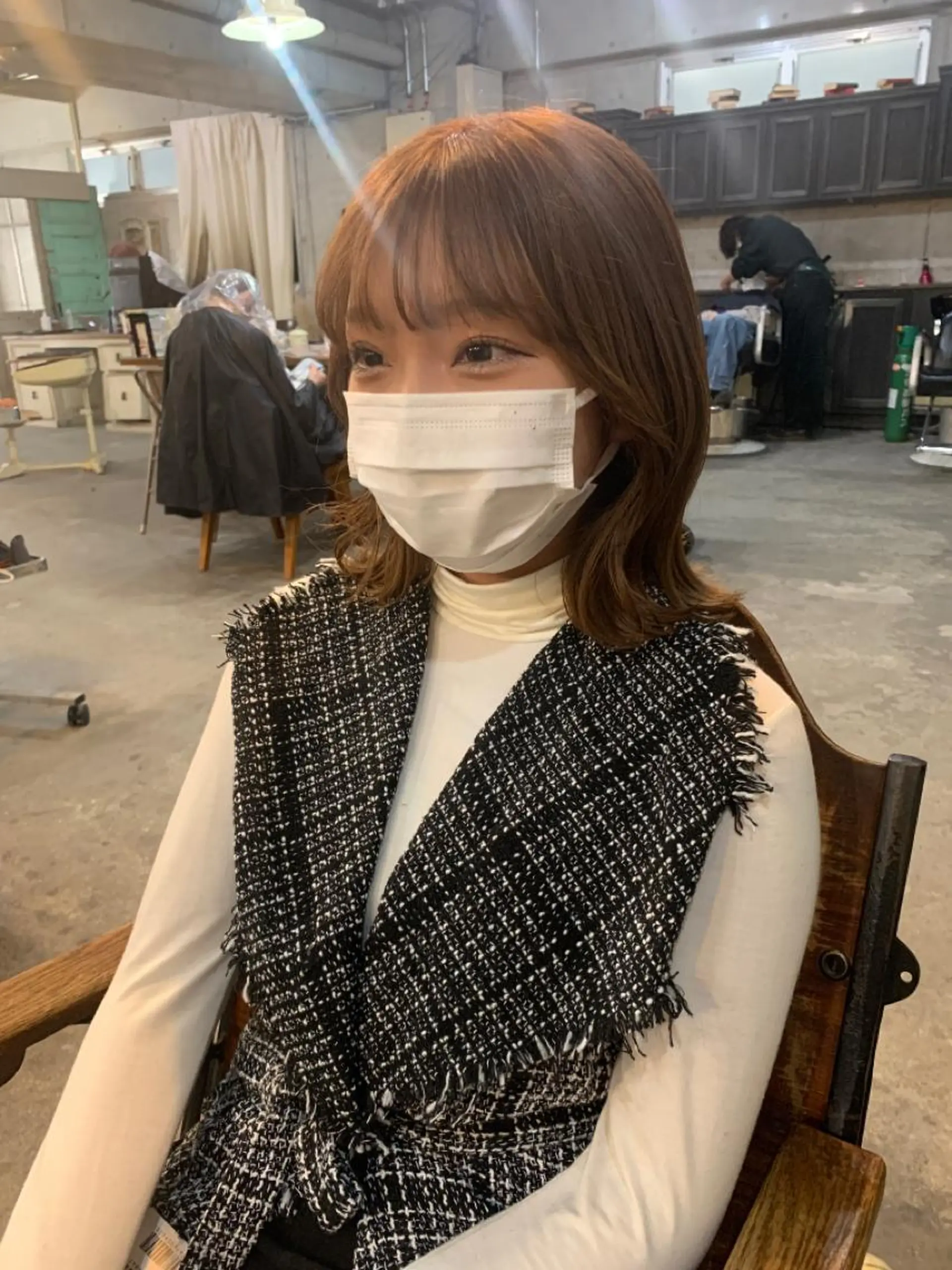 ミディアム カラー パーマ ヘアアレンジ メンズ キッズ ショートボブ ミディアムパーマ メンズバレイヤージュ メンズブリーチ メンズハイライト 🌈難波🌈ベージュ カラー【ヒロム】のヘアスタイル