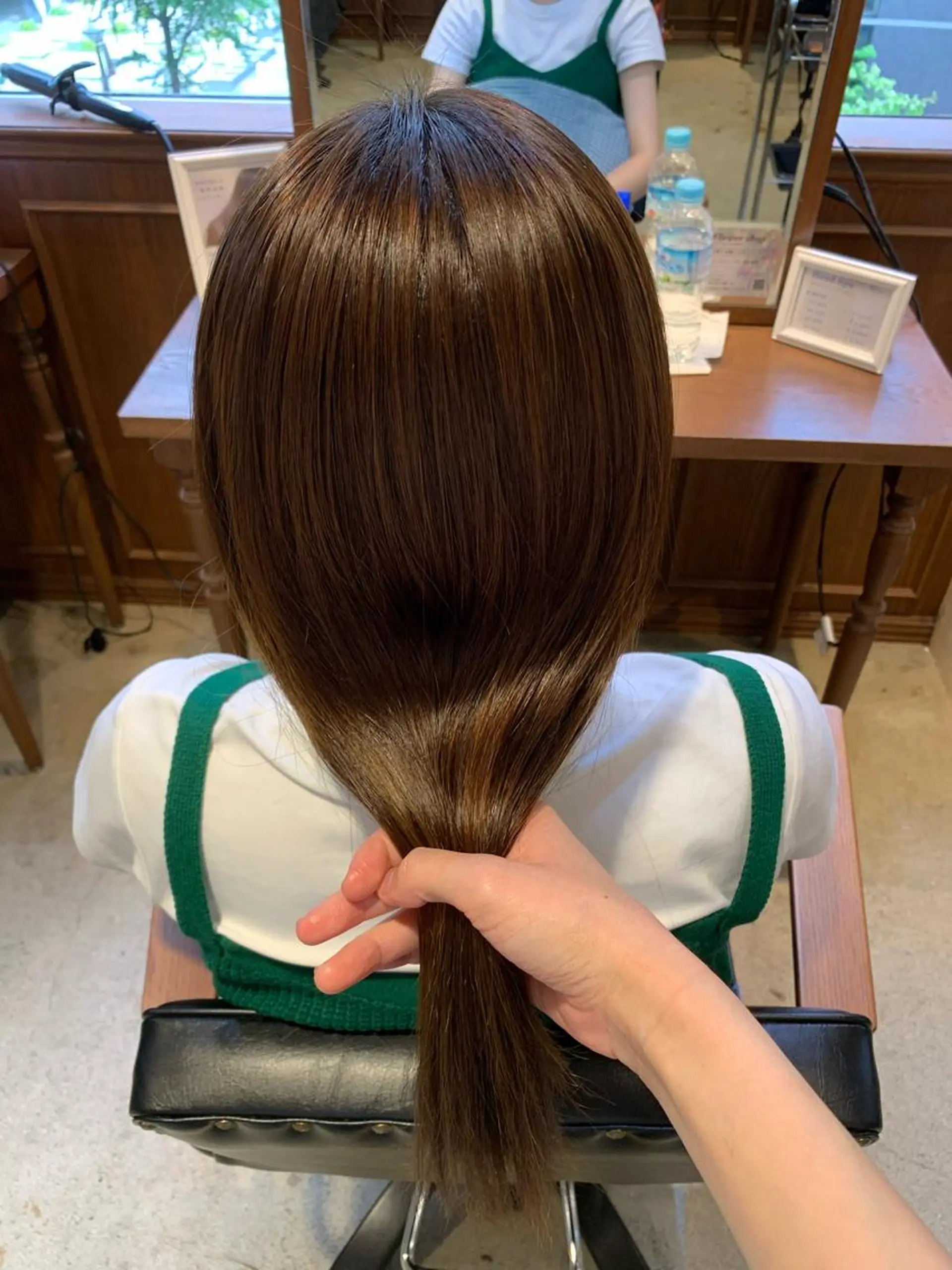 ロング ボブ ハイライト 髪質改善 カット 縮毛矯正 オクミヅキ /髪質改善/梅田🫧のヘアスタイル