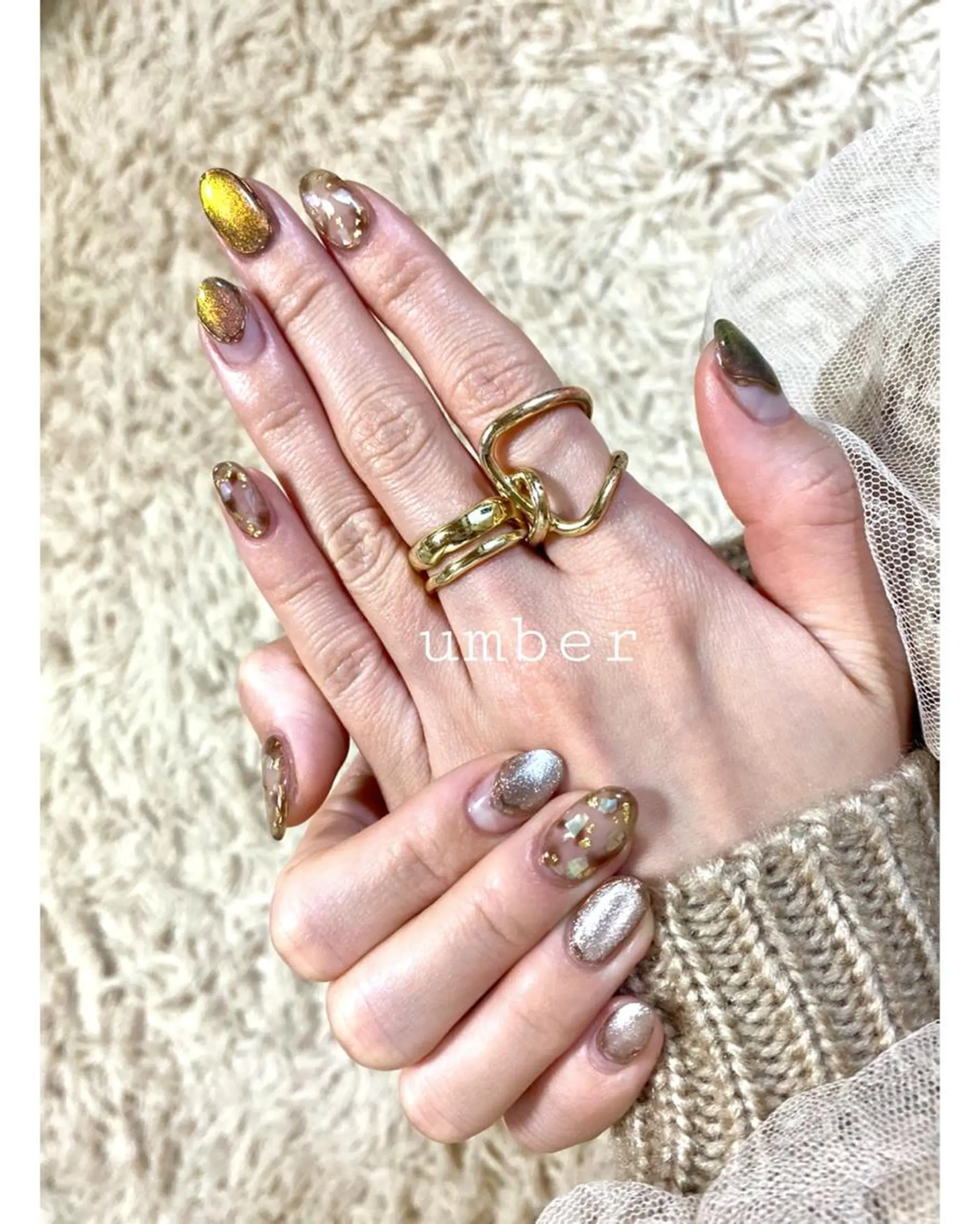 ネイル クリアネイル フラッシュネイル フットネイル フレンチネイル マグネットネイル ハンドネイル umber 三茶1分のネイルデザイン