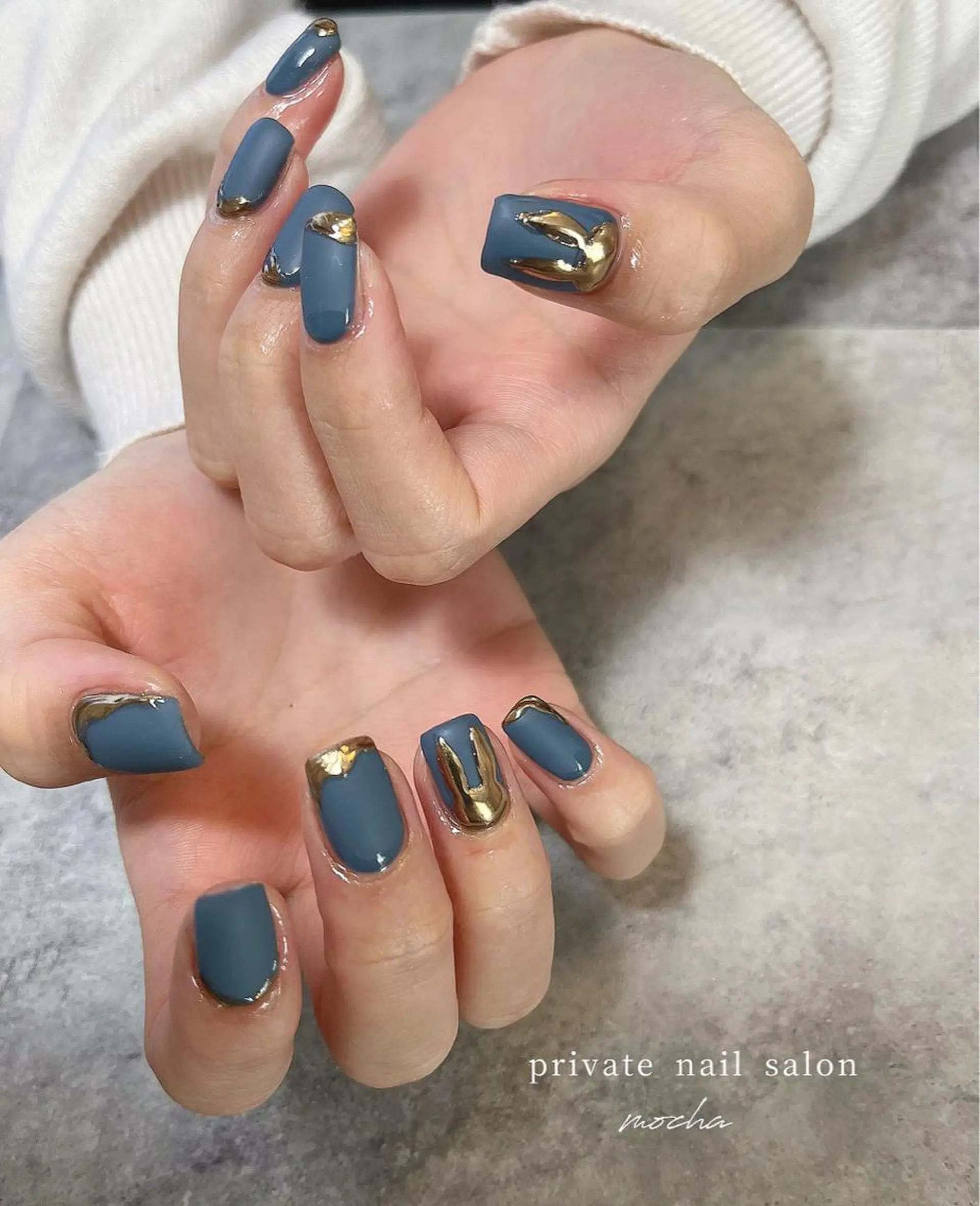ネイル アートネイル カジュアル チークネイル フレンチネイル ジェルネイル ハンドネイル mocha nailのネイルデザイン