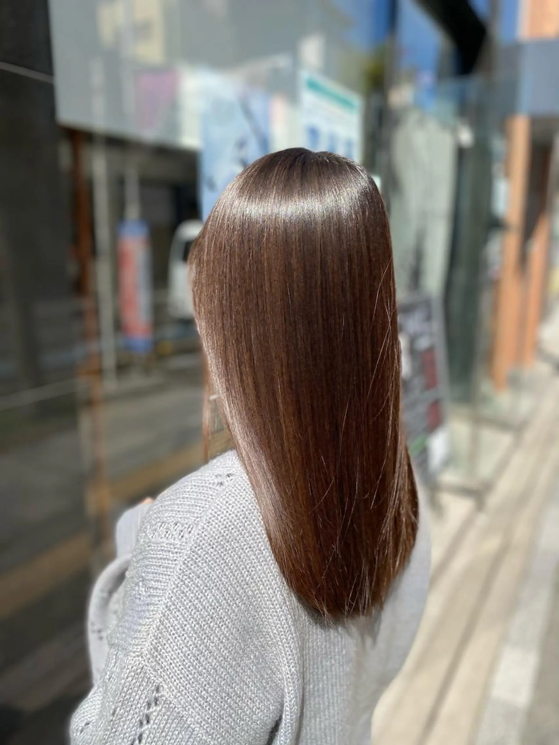 セミロング カット トリートメント YASU🍎ボブ/ 赤系カラー/髪質改善のヘアスタイル