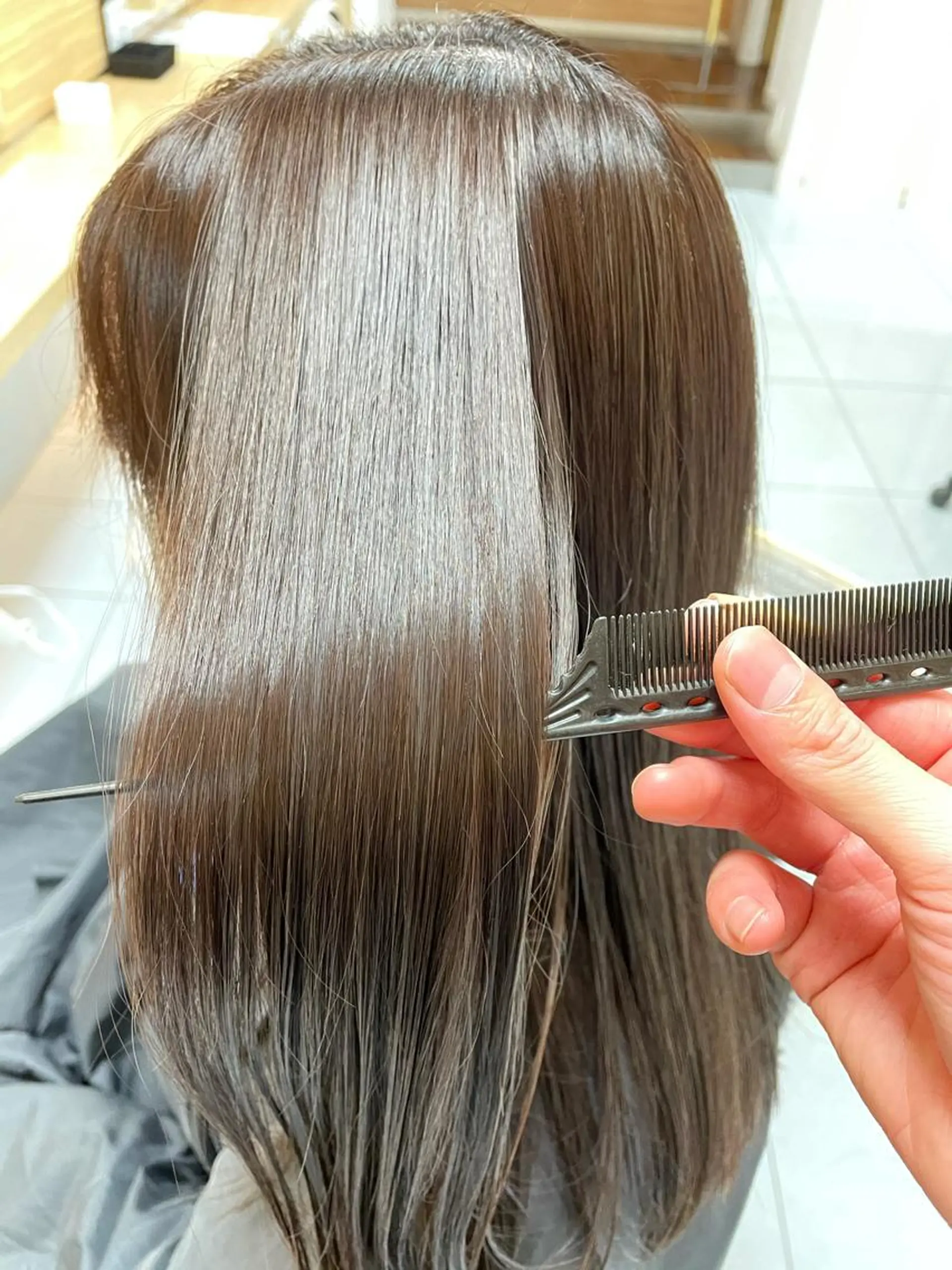 セミロング カラー パーマ カット ヘアカラー 縮毛矯正 トリートメント 縮毛矯正/ 髪質改善/橋口のヘアスタイル