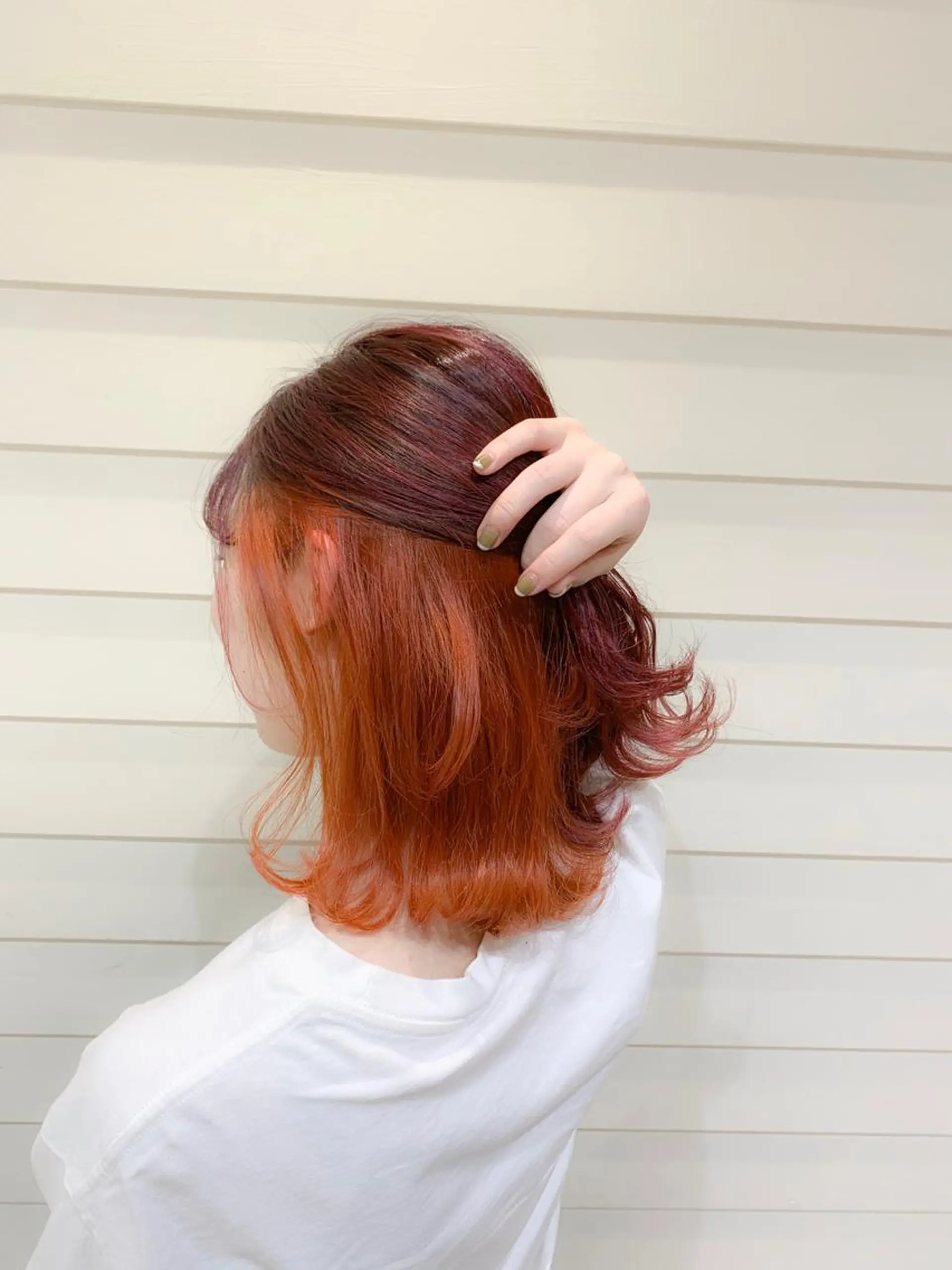 ミディアム カラー オレンジ ヘアカラー トリートメント Monan 渋谷店所属・🎀艶髪の達人 飯田啓奨🎀のヘアスタイル