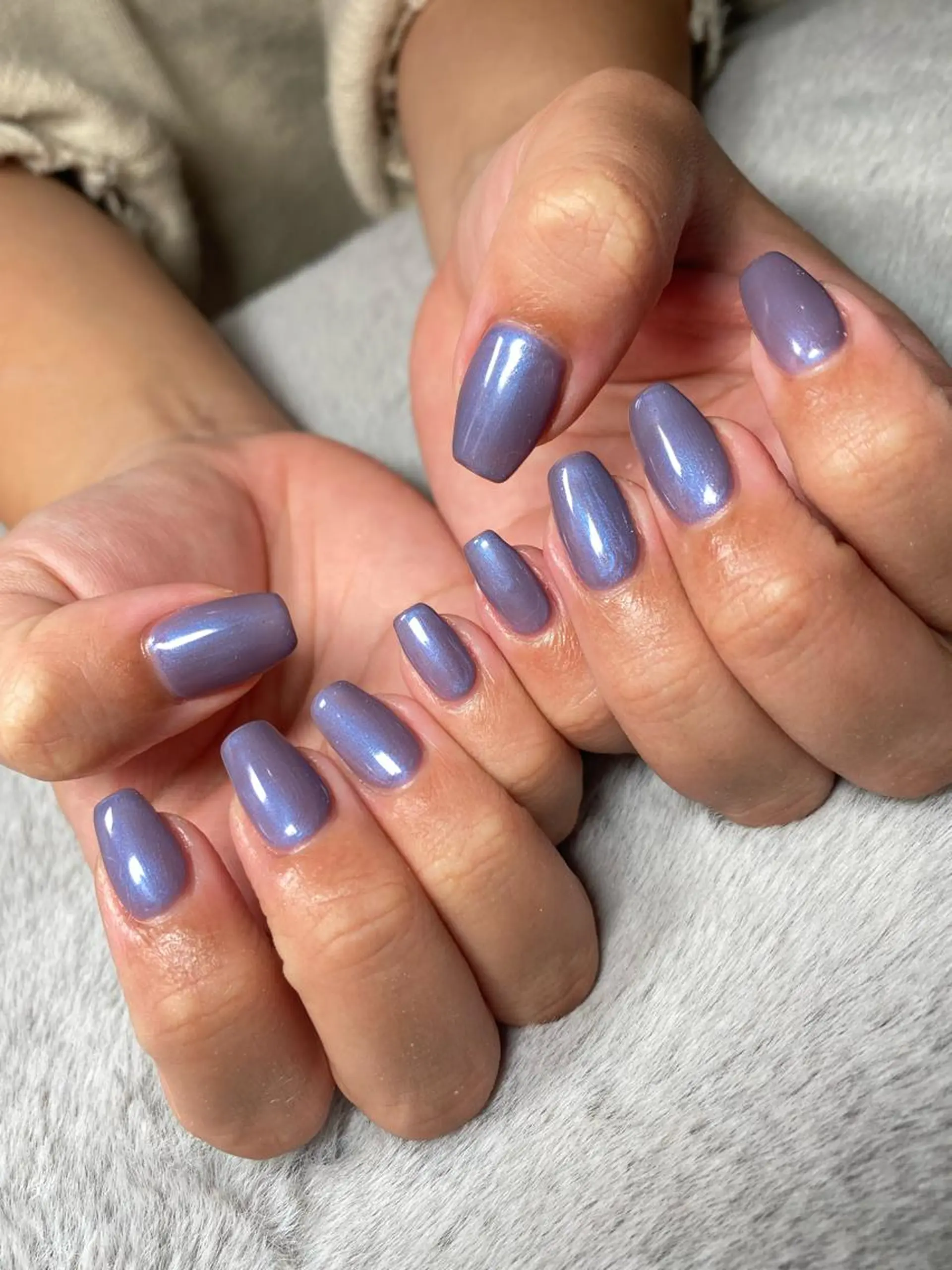 ネイル ワンカラーネイル パープル ハンドネイル Bianca 美浜店 masuのネイルデザイン