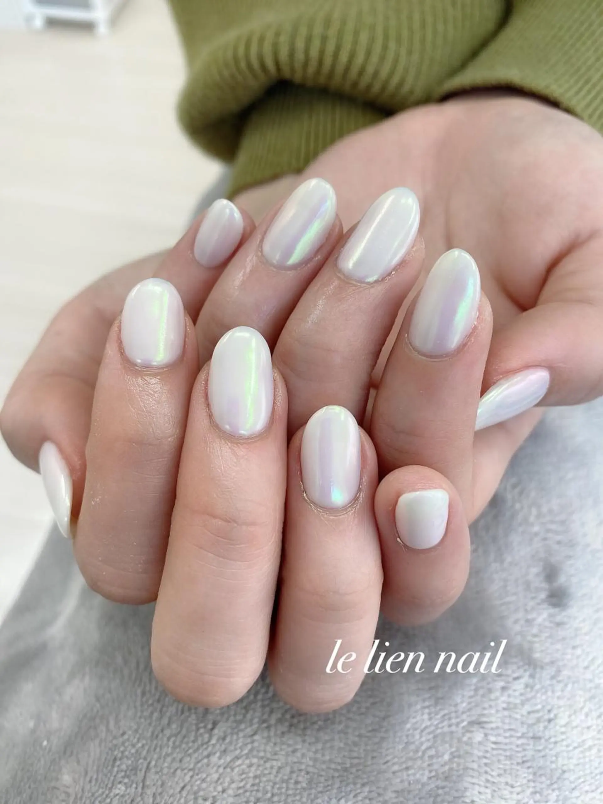 ネイル ミラーネイル ワンカラーネイル ハンドネイル le lien nailのネイルデザイン