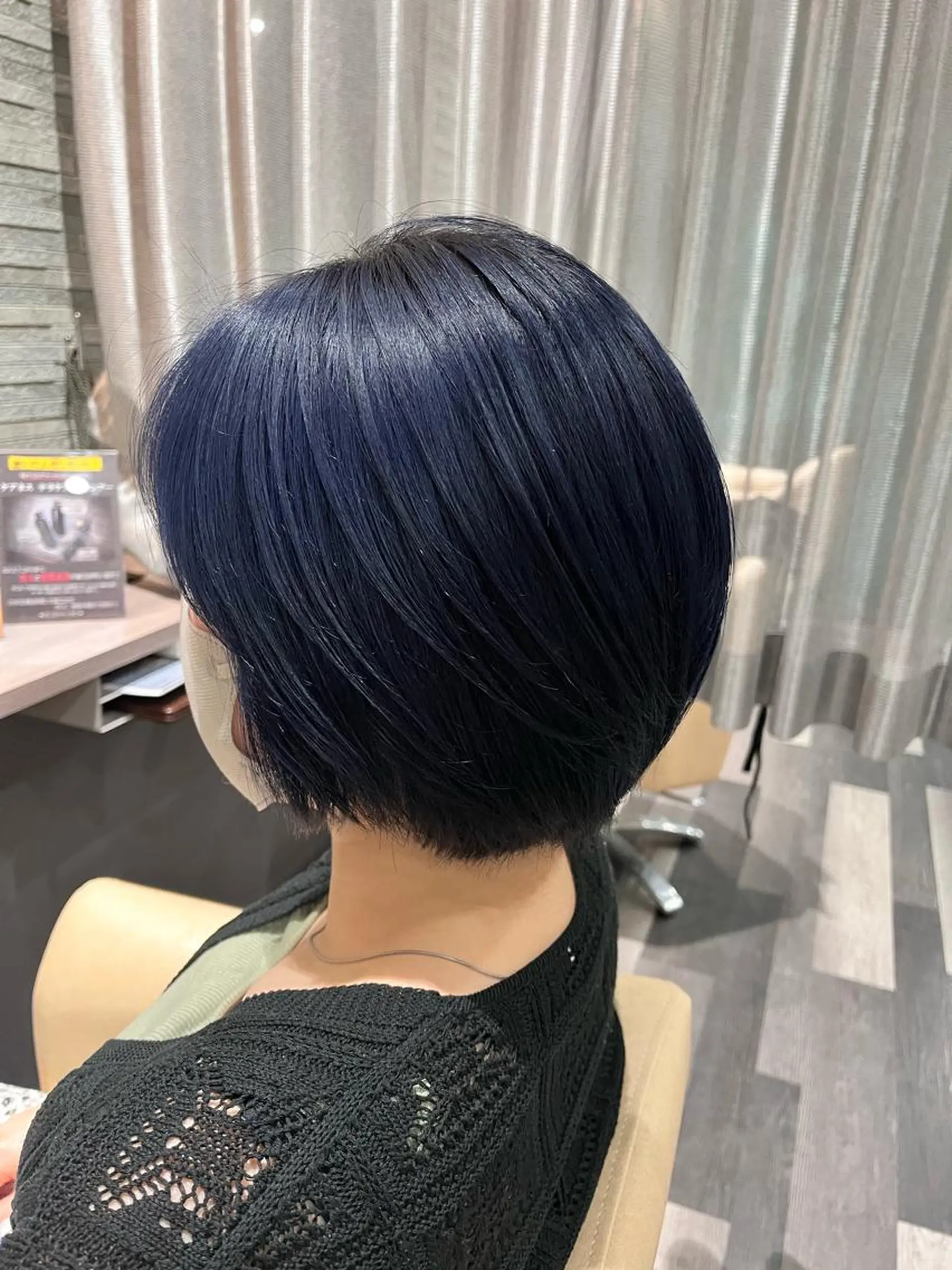 ショート カラー ブリーチ ブルーカラー ネイビーカラー シルバー カット ヘアカラー トリートメント Labimani   ラビマーニ所属・西林麗雄7月枠 まだあります！のヘアスタイル