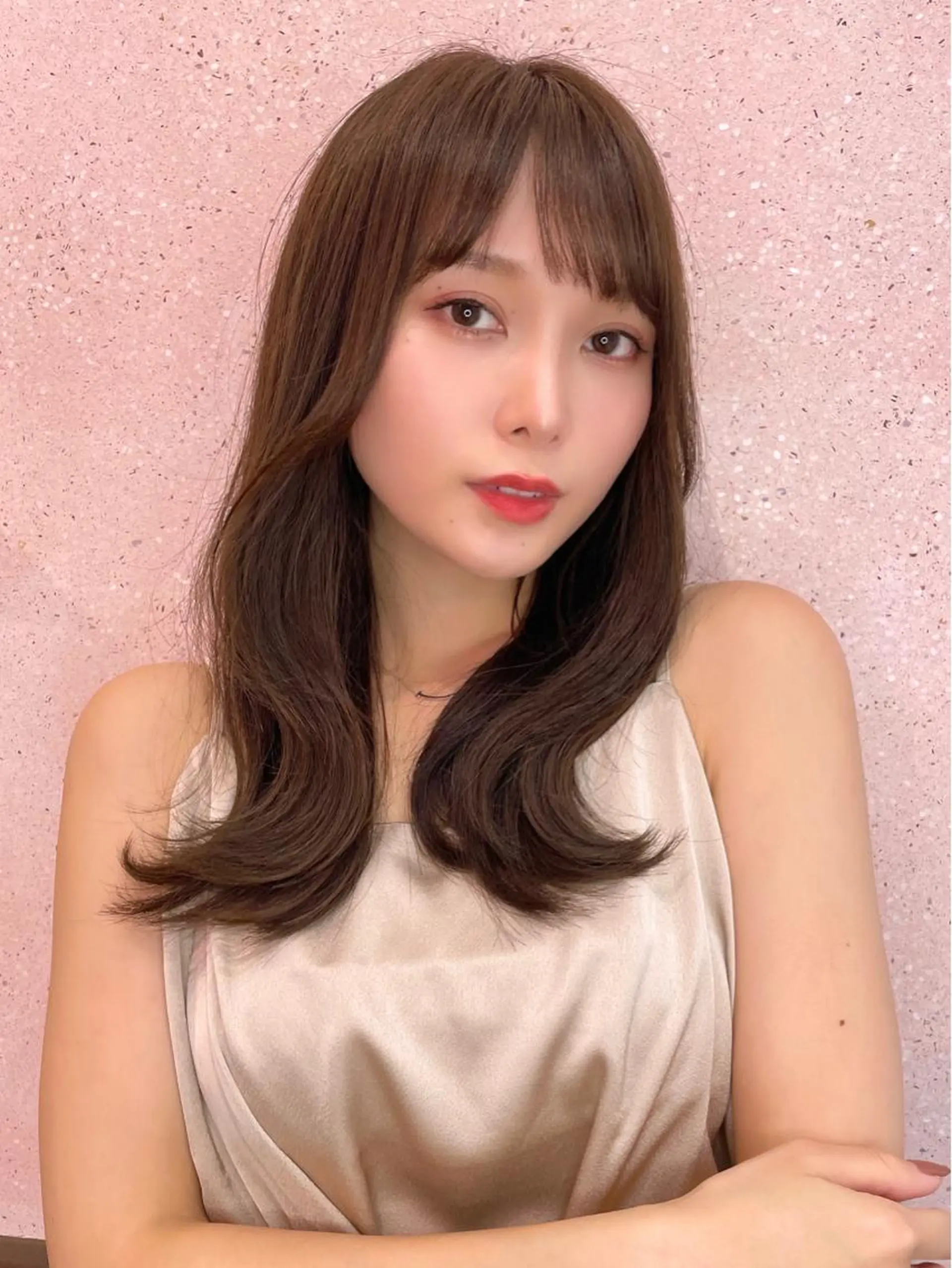 セミロング カラー カット ヘアカラー トリートメント 韓国ヘア🤍顔周り/ 髪質改善✨/林遼一郎のヘアスタイル