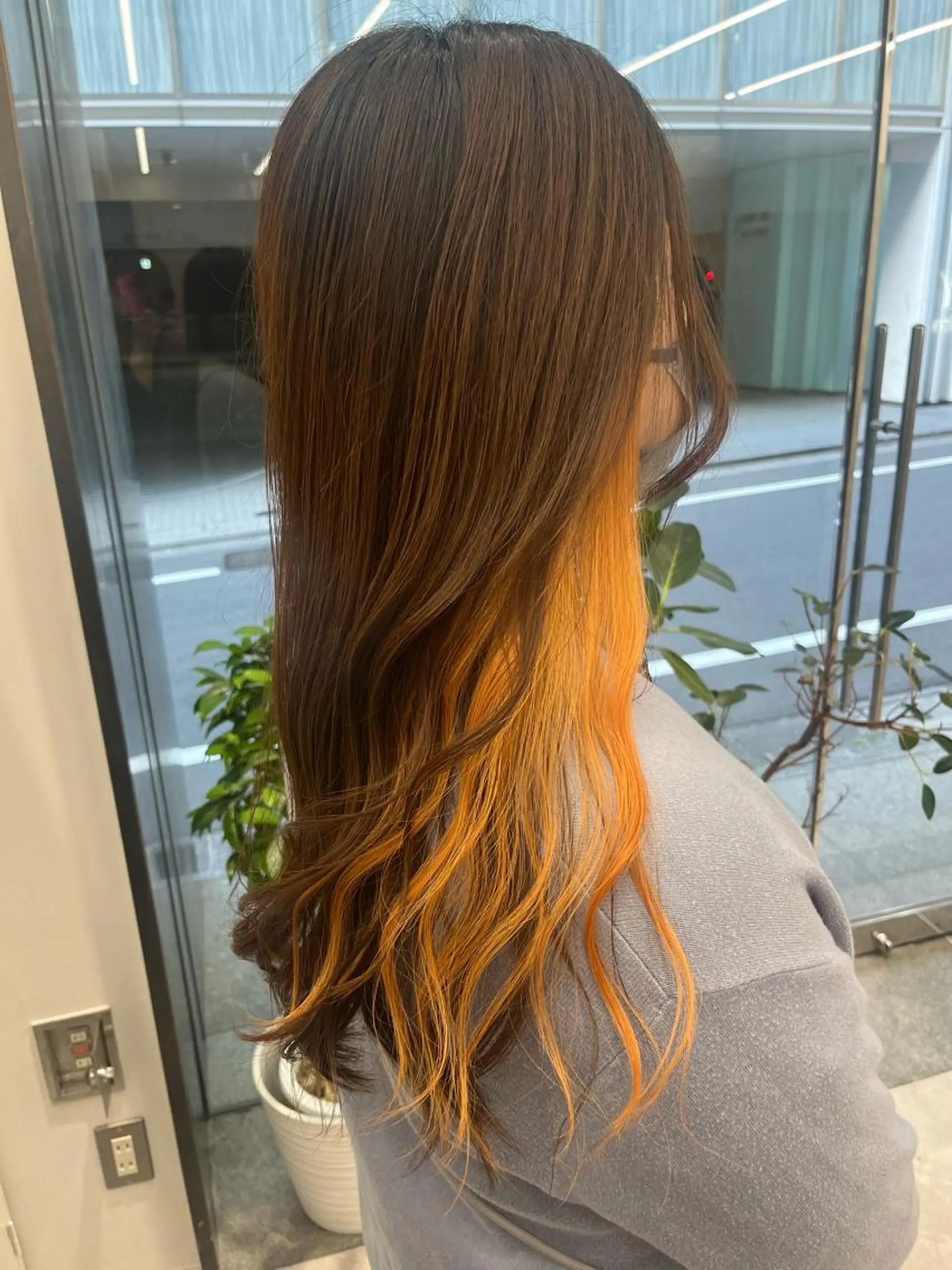 ロング カラー ヘアカラー トリートメント ヘアセット 🎀透明感ブリーチ カラー🎀ミズキのヘアスタイル