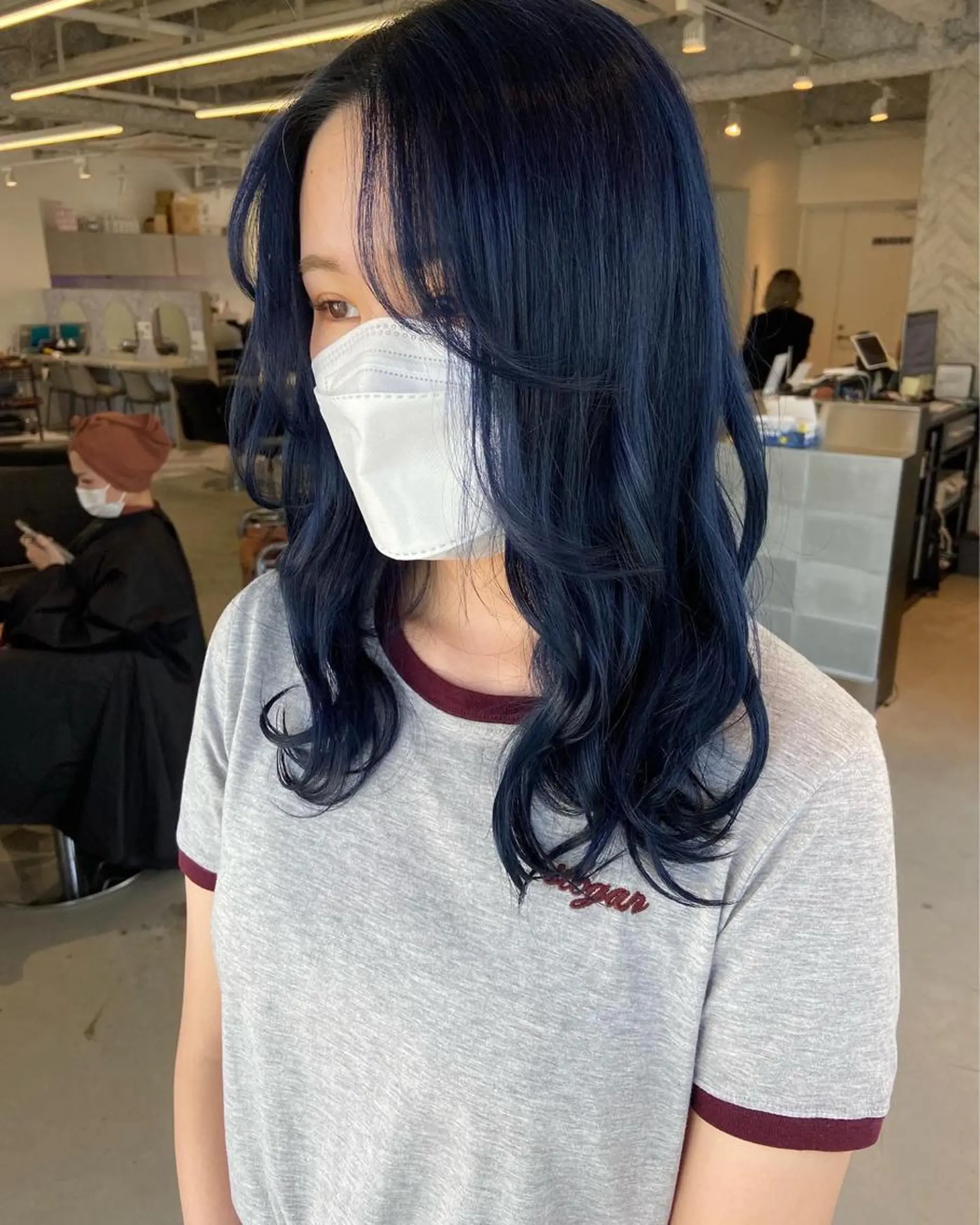 セミロング 韓国風ヘア カット ヘアカラー トリートメント EIGHT奥野 心太のヘアスタイル