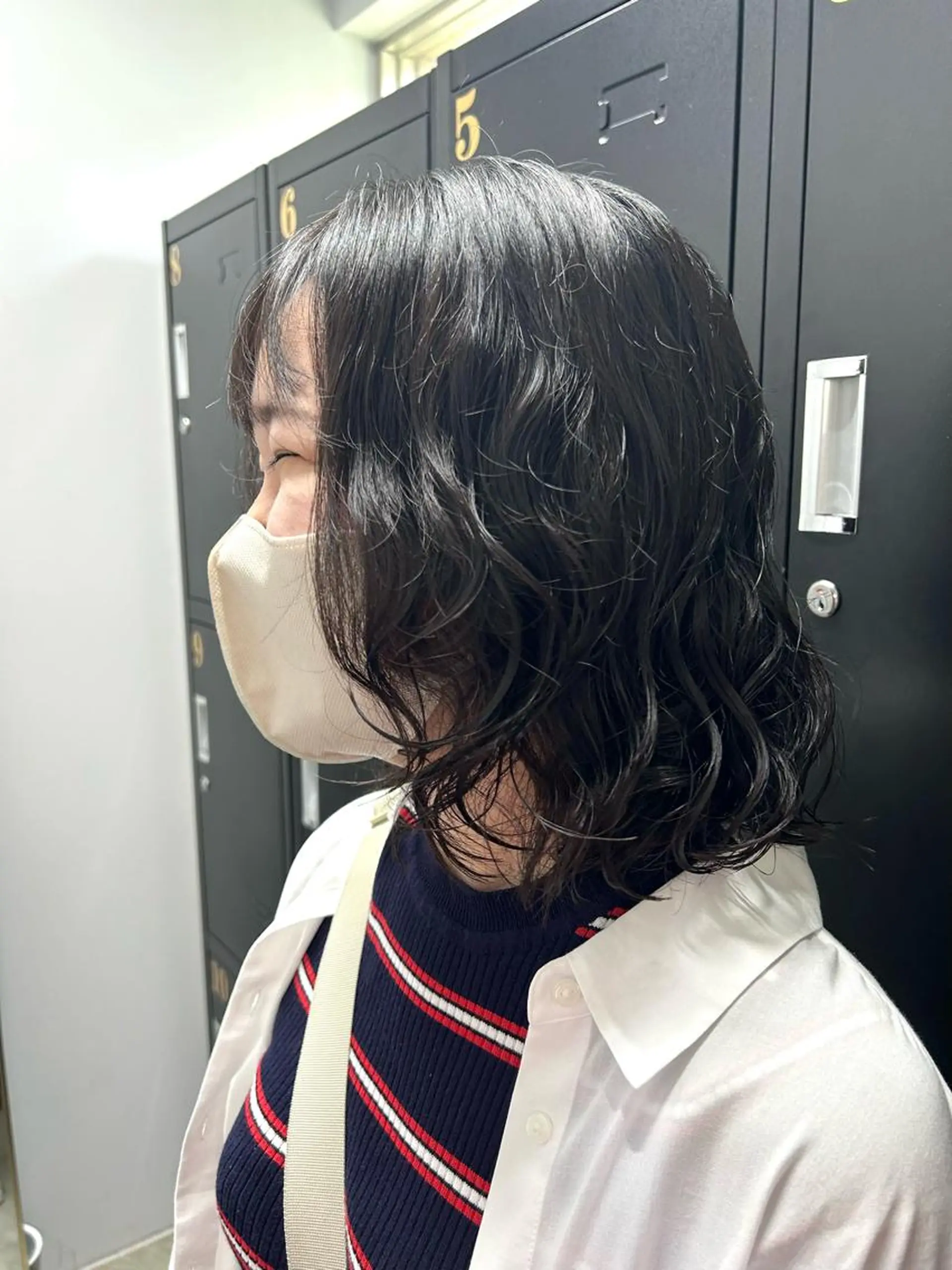 ミディアム パーマ ミディアムパーマ カット パーマ ROCCOeast Rukaのヘアスタイル