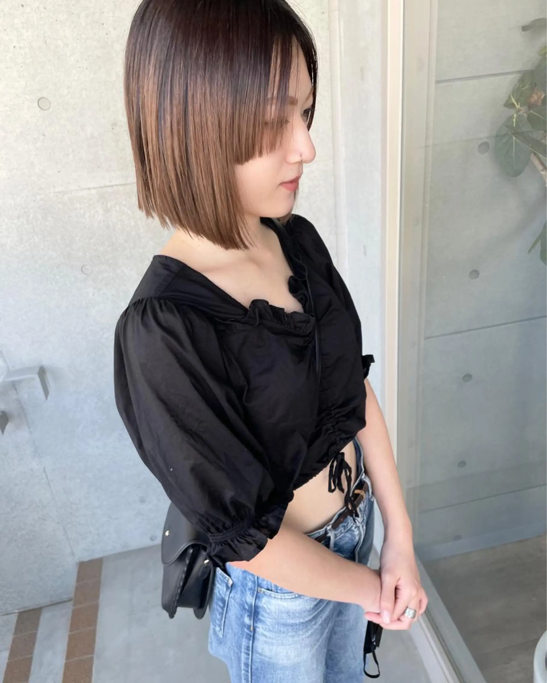 ショート 切りっぱなしボブ ボブ 高円寺 🎨manami🎨のヘアスタイル
