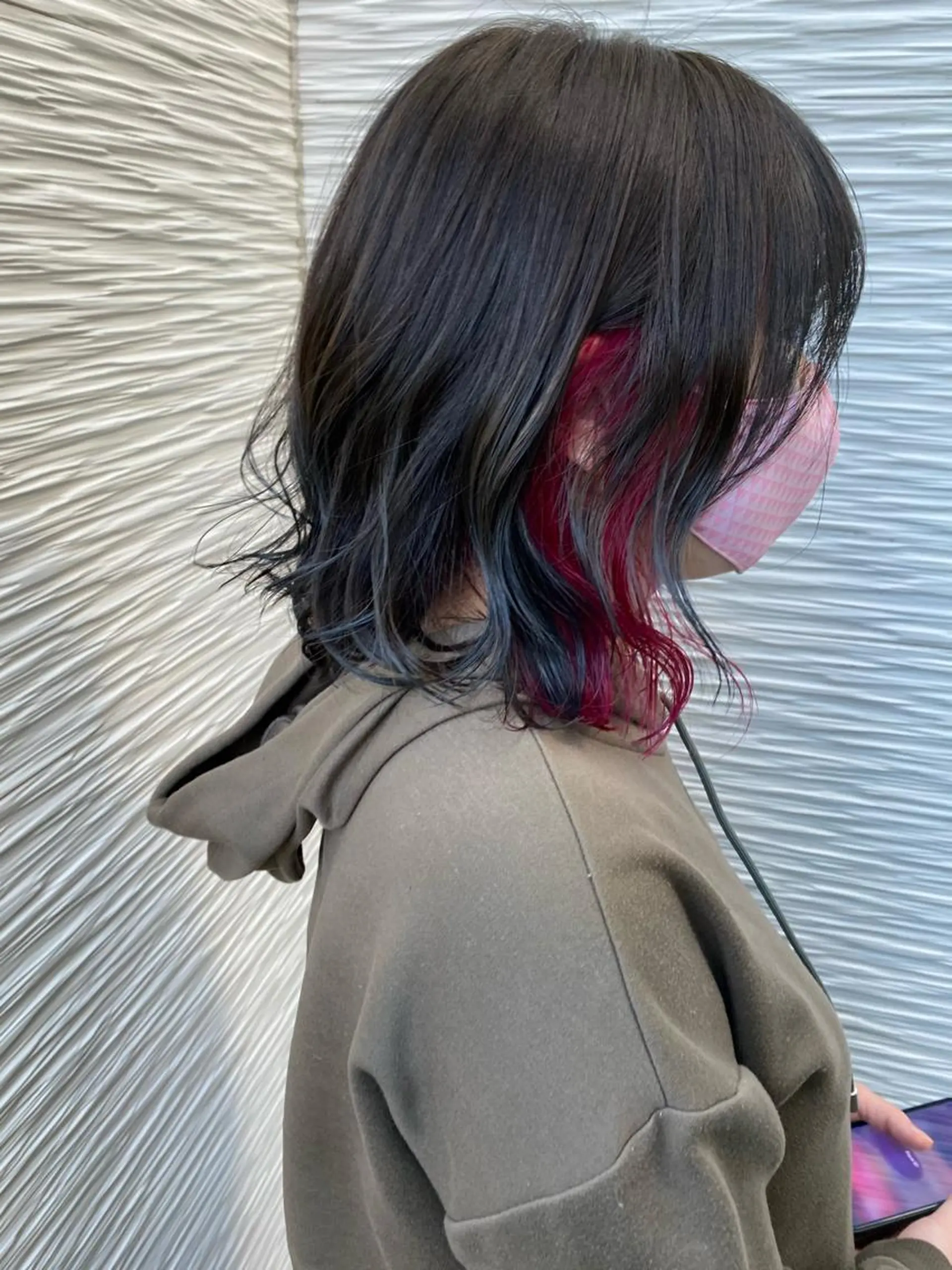 ミディアム カラー イヤリングカラー ピンクカラー バイオレットカラー カット ヘアカラー トリートメント 【浜松・豊橋】 ニシモトのヘアスタイル