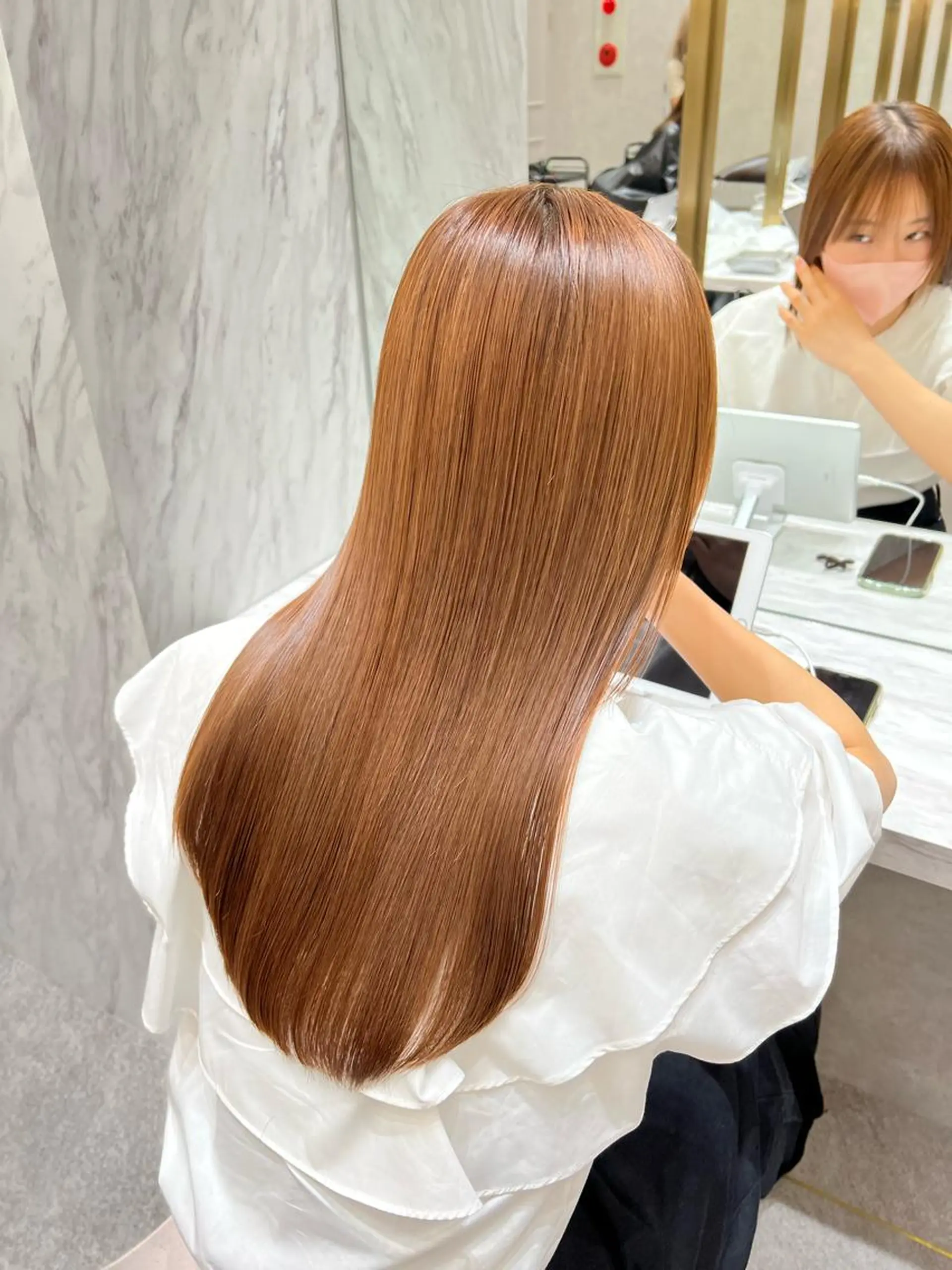 ロング ヘアアレンジ トリートメント ARIA💎縮毛矯正 ブリーチ💎複雑履歴のヘアスタイル