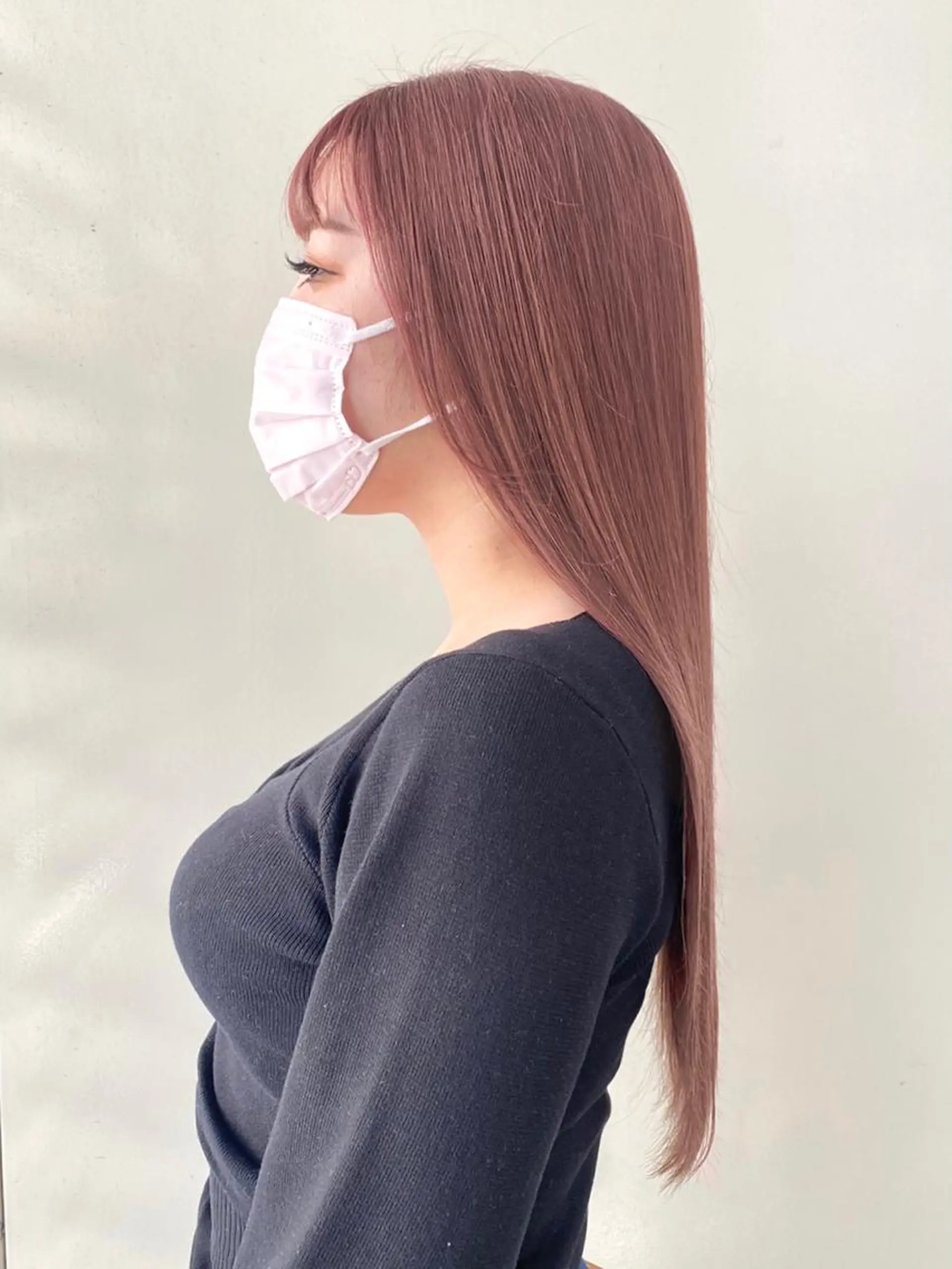 ロング カラー ベージュカラー ピンクカラー ピンクベージュ ANNA /艶髪/ハイトーンのヘアスタイル