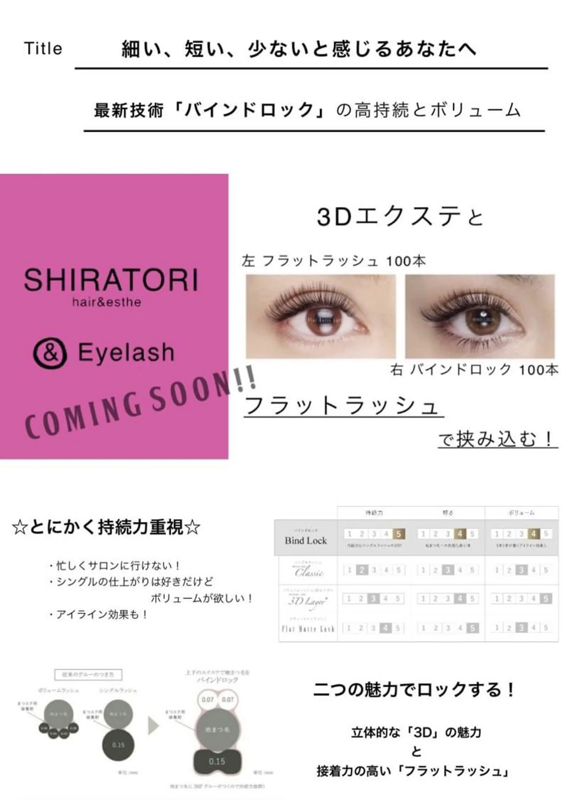 マツエク・マツパ バインドロック ヘアアンドステ  シラトリ所属・シラトリ カヨのマツエク・マツパデザイン