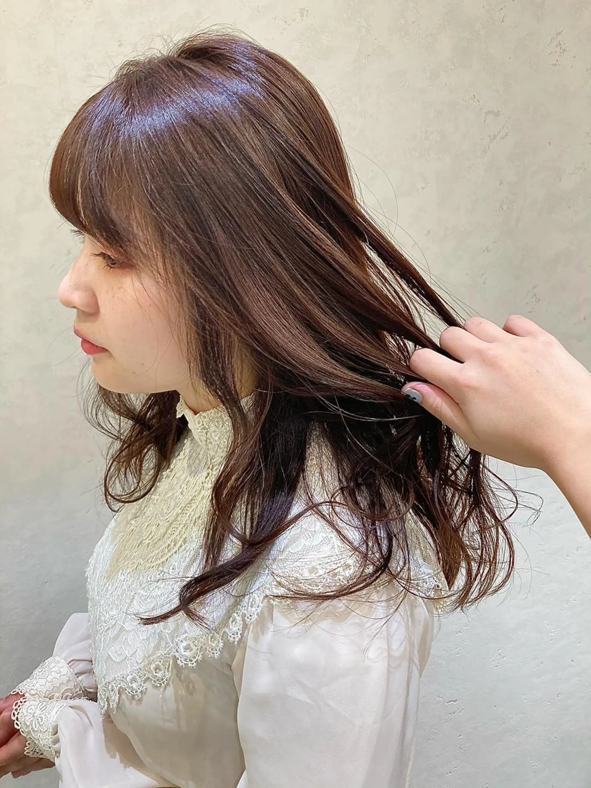 ロング カラー ブラウンカラー nono/パーマ /顔まわりカット🐈のヘアスタイル