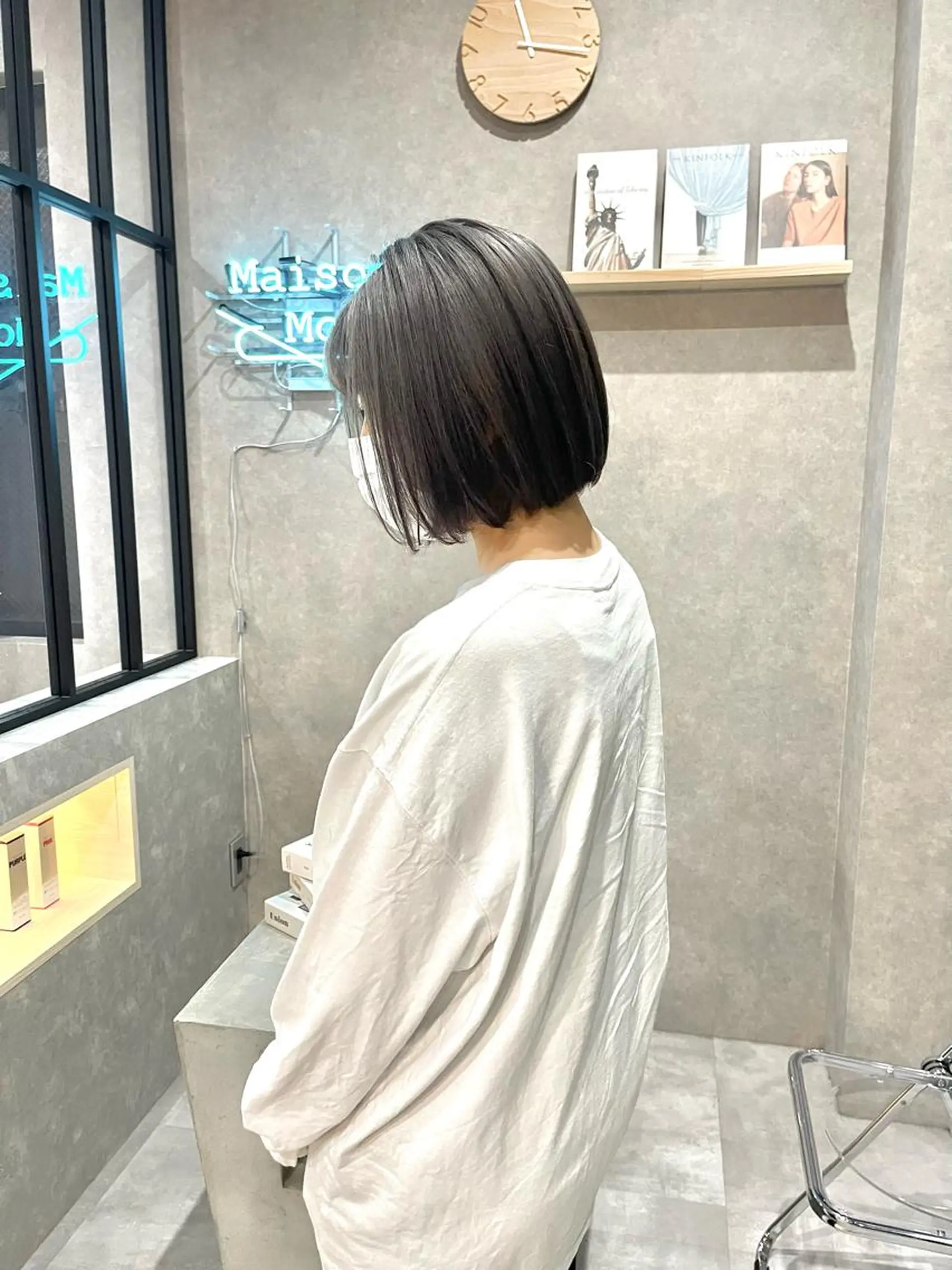 ミディアム カラー ヘアカラー トリートメント mood tatemachiのヘアスタイル