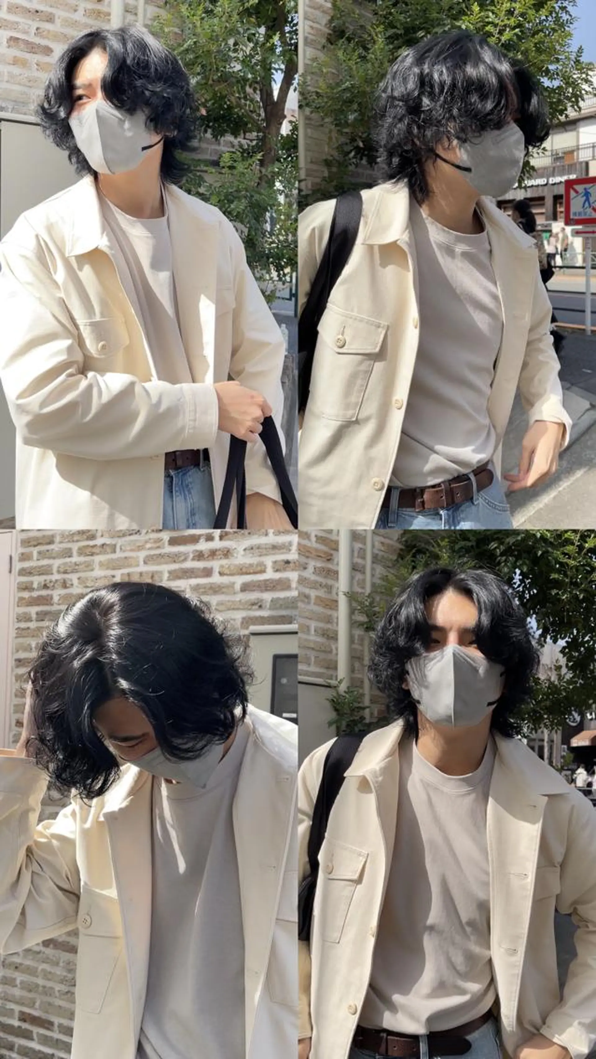 ショート カラー メンズ メンズブリーチ センターパート メンズインナーカラー メンズ韓国風 黒髪 カット ヘアカラー トリートメント ヘッドスパ 大人可愛い透明感🌟 小顔・韓国髪🌟野中のヘアスタイル