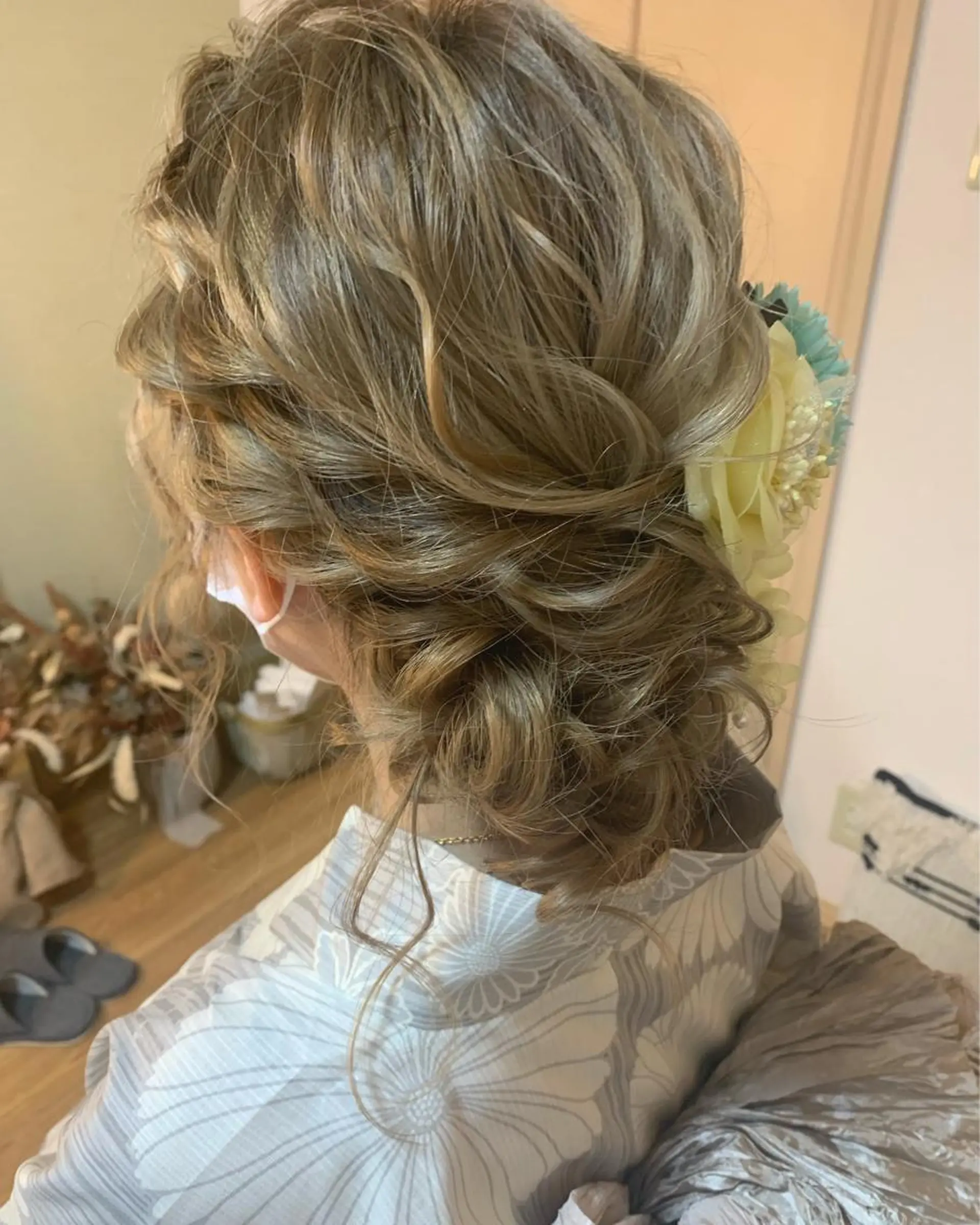 ミディアム ヘアアレンジ 浴衣 SO-eye所属・𝗦𝗢 -スオ- HAZUKIのマツエク・マツパデザイン