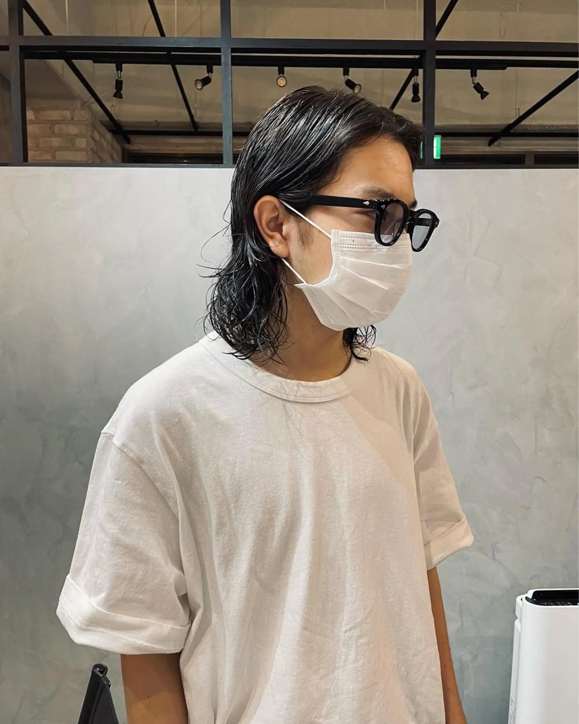 ロング パーマ メンズ カット パーマ トリートメント Basis 田口豪司のヘアスタイル