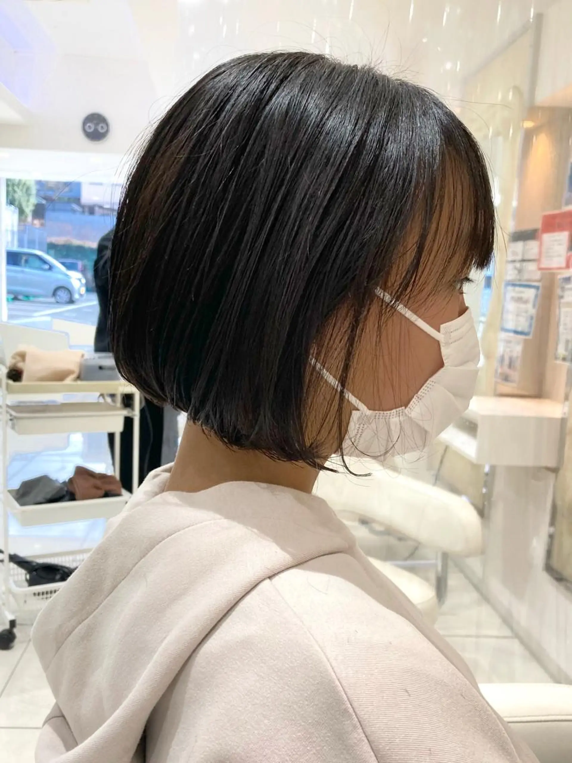ショート 前下がりボブ ボブ 学生 カット トリートメント 田中 あかねのヘアスタイル