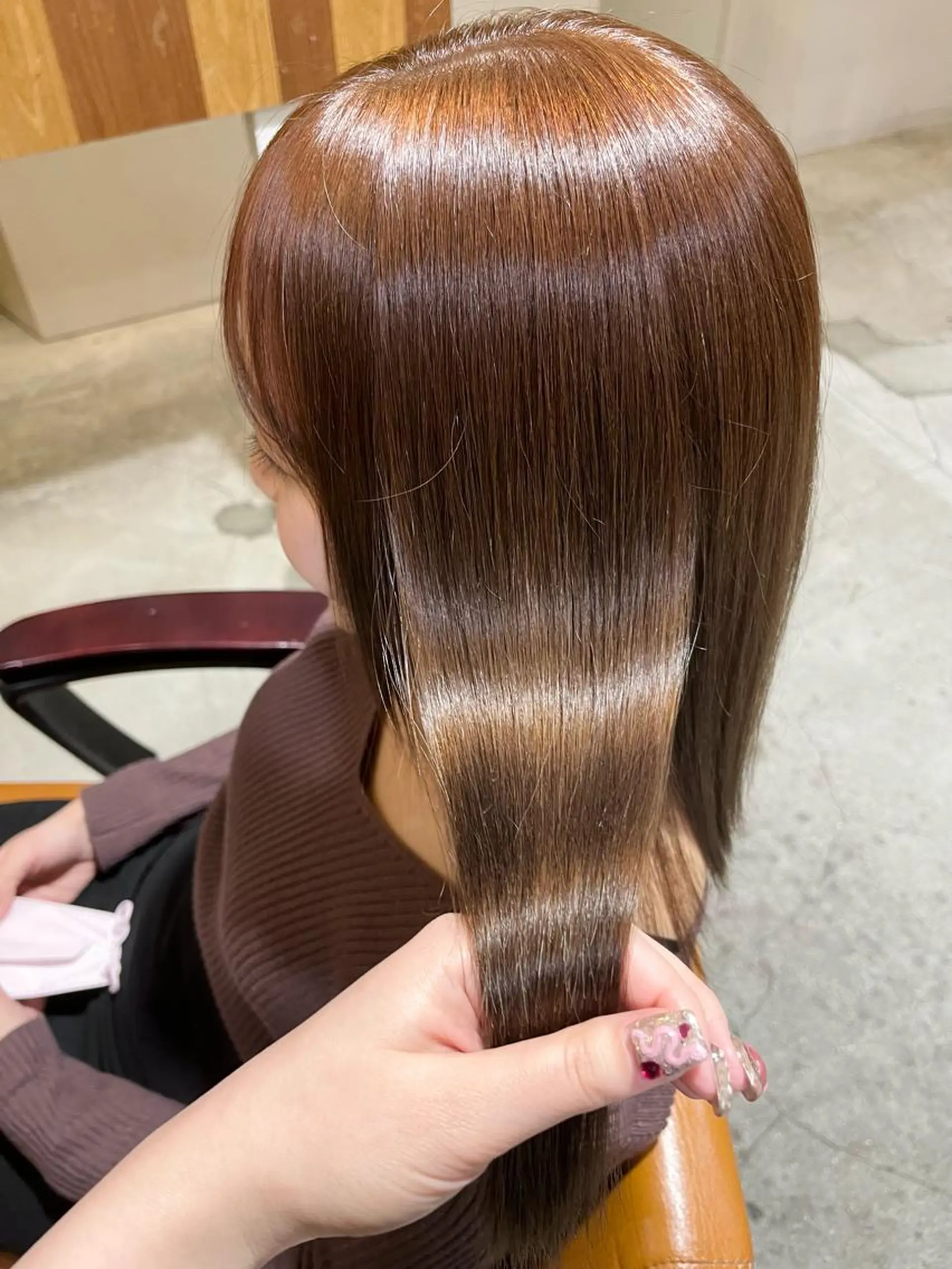 セミロング カラー トリートメント 💗モテ髪 ハイトーンあや💗のヘアスタイル