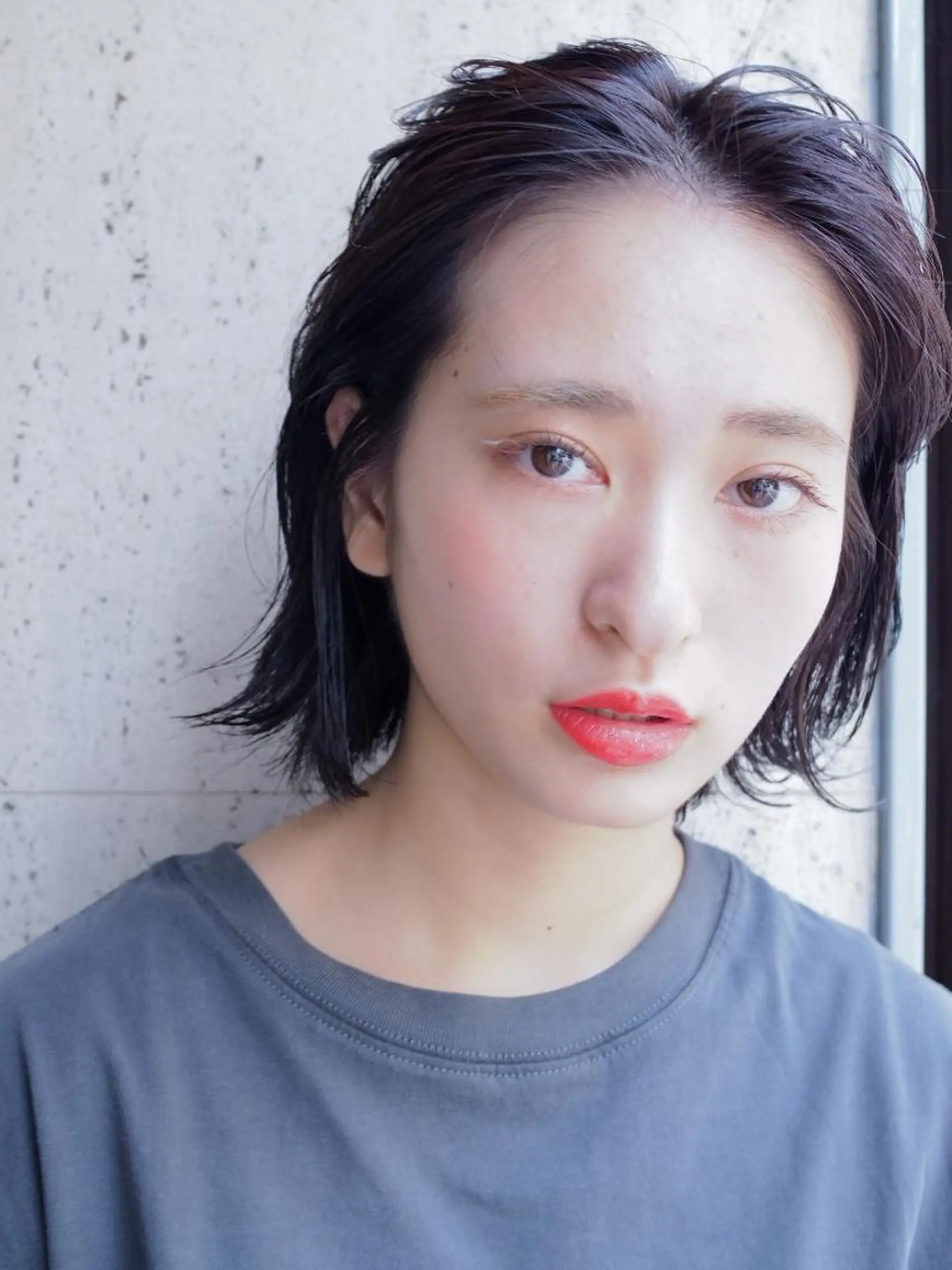 ショート パーマ ボブ レイヤー:透けカラー :髪質改善🌼✨のヘアスタイル