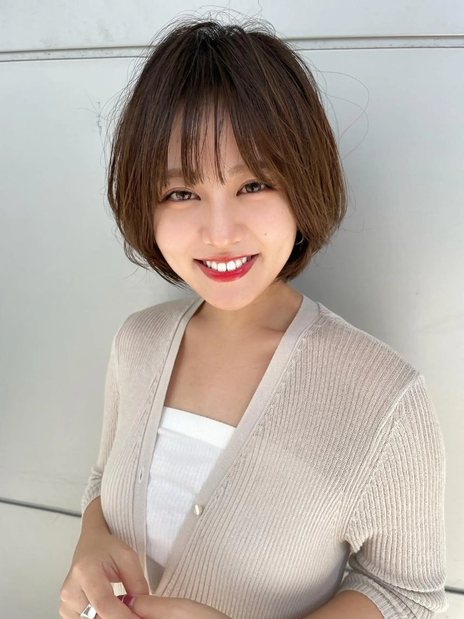 ショート カラー カット ヘアカラー 【韓国　レイヤー 髪質改善✨】かずのヘアスタイル