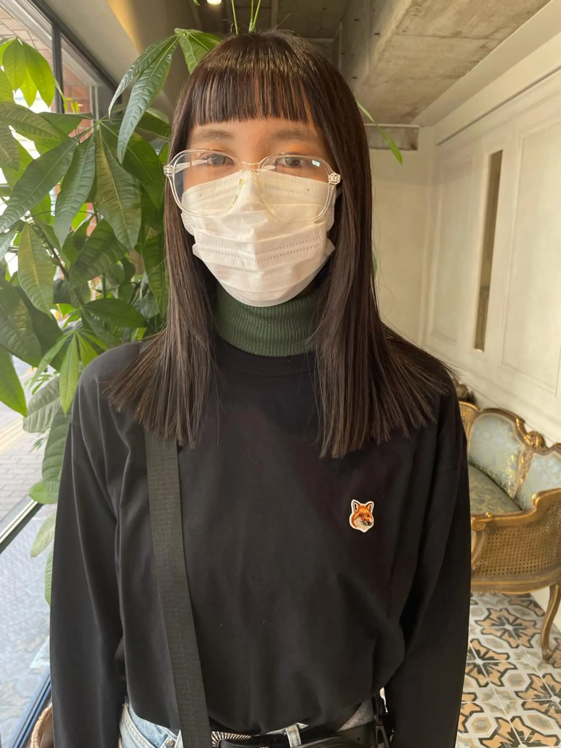 セミロング オン眉 ベージュ🤎透明感 カラー🤎anriのヘアスタイル