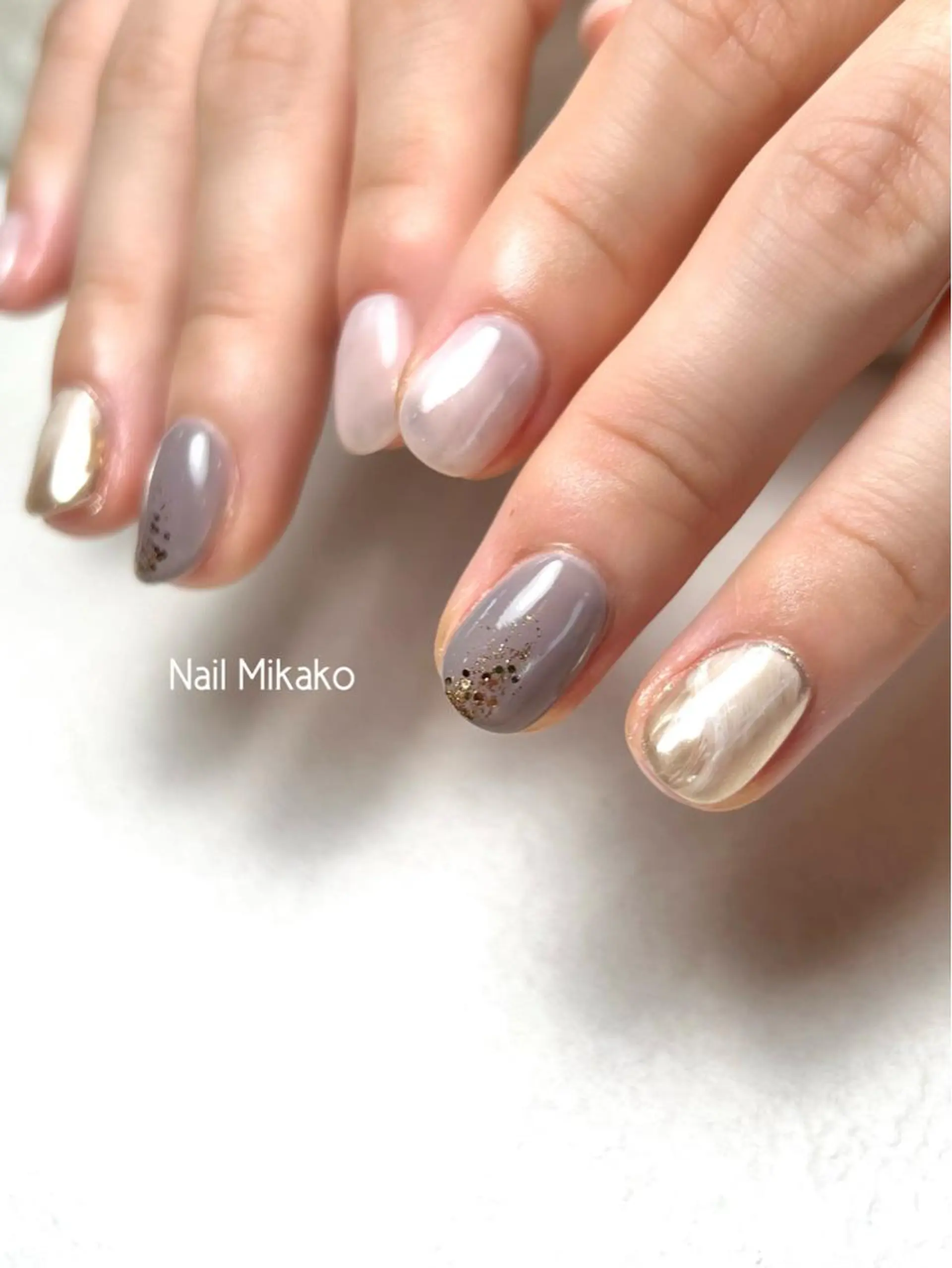 ネイル ミラーネイル ニュアンスネイル Nail_Mikako所属・Nail Mikakoのネイルデザイン
