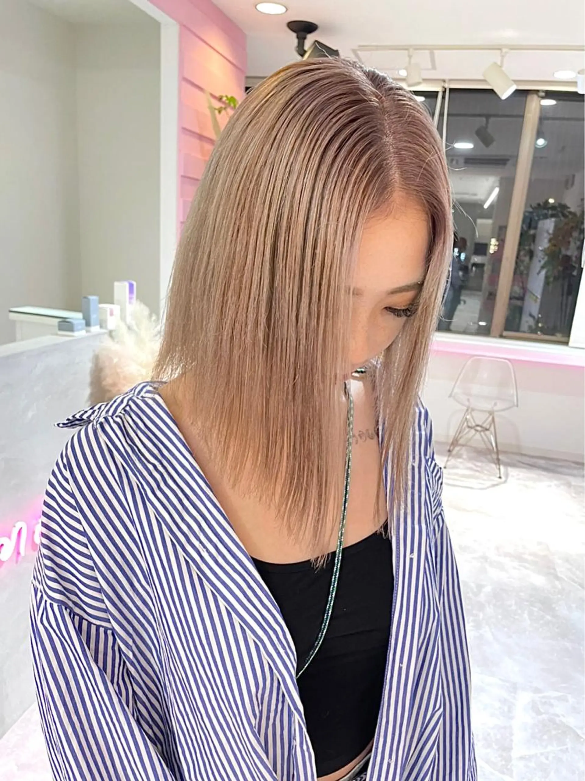 ミディアム ヘアカラー トリートメント 梅田/韓国ヘア/ エクステ🤖ヒナのヘアスタイル