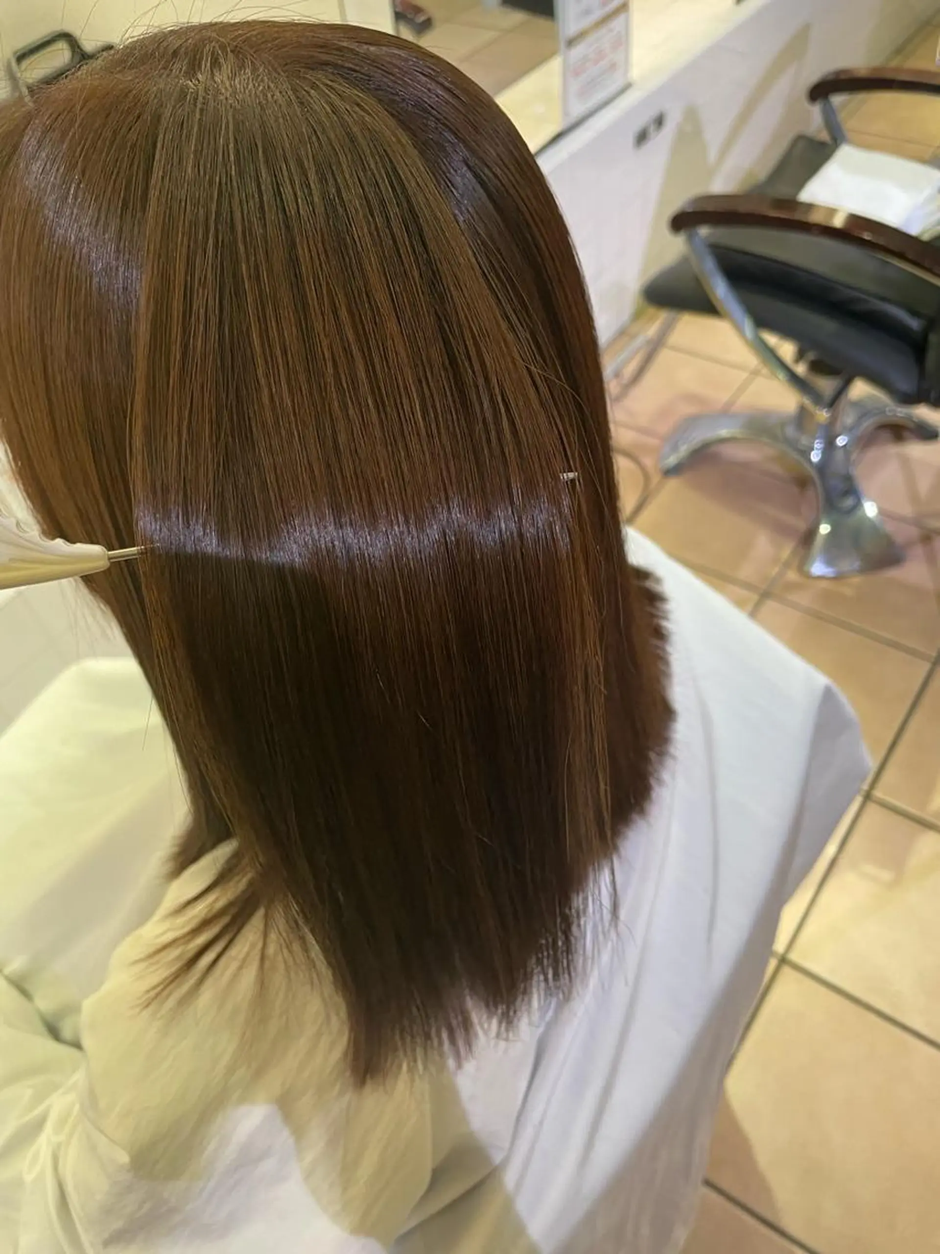 ミディアム 縮毛矯正 宮里 雄大のヘアスタイル