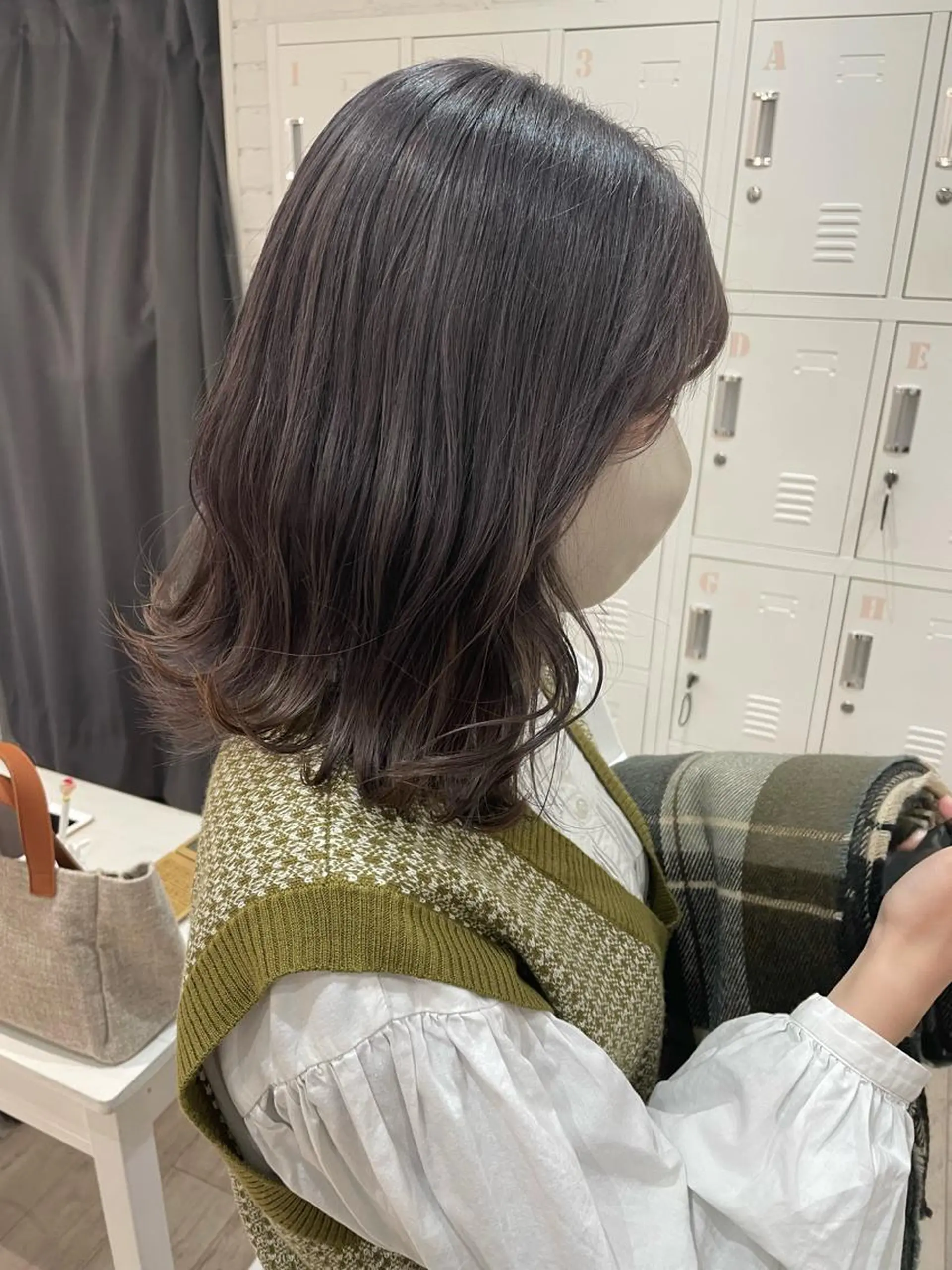 ミディアム カラー カット 縮毛矯正 トリートメント miyu /大阪美容室のヘアスタイル