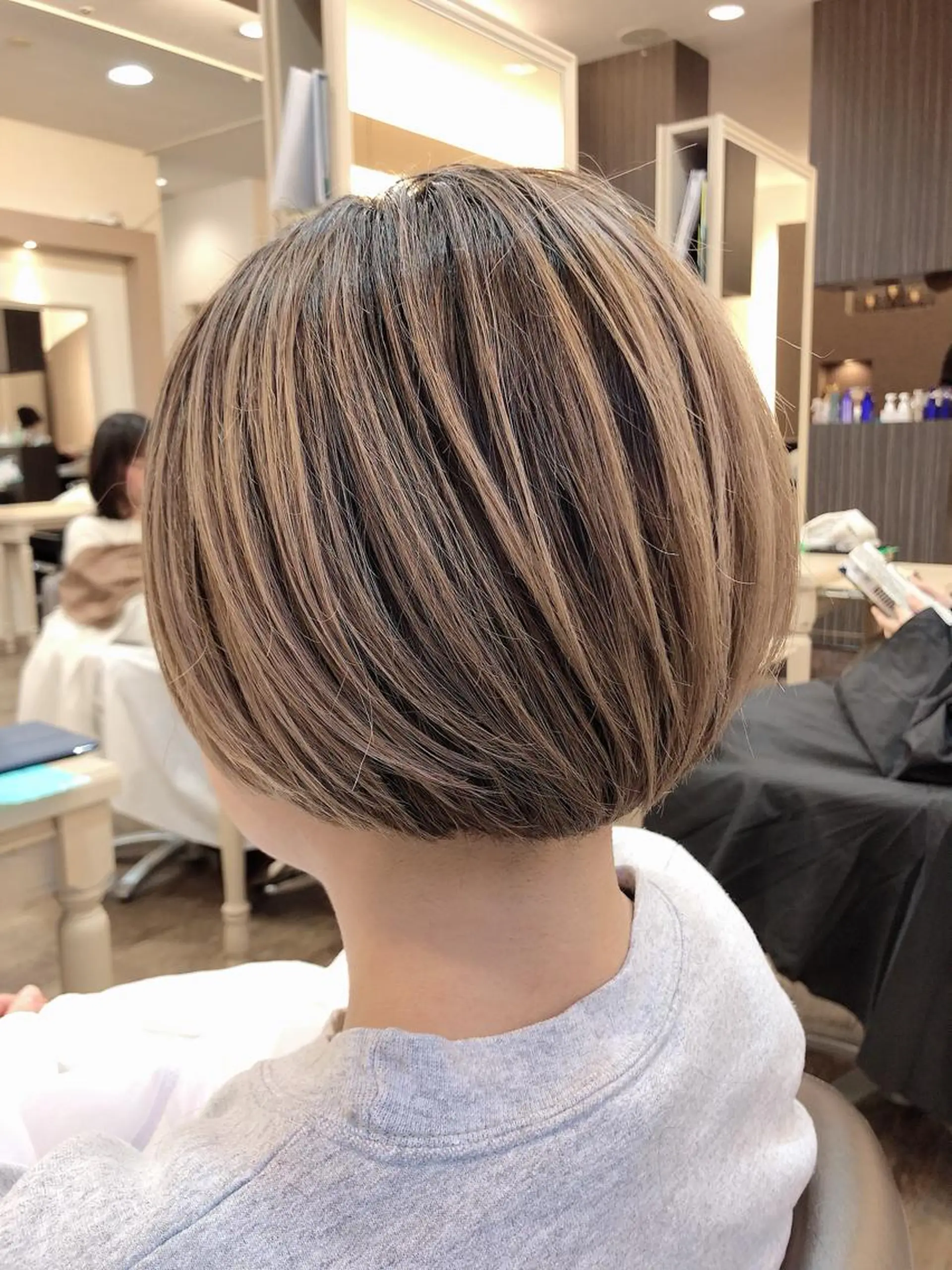 ショート カラー ハイライトカラー ハイライト ヘアカラー 尚平 髪質改善 大人のデザインカラーのその他イメージ
