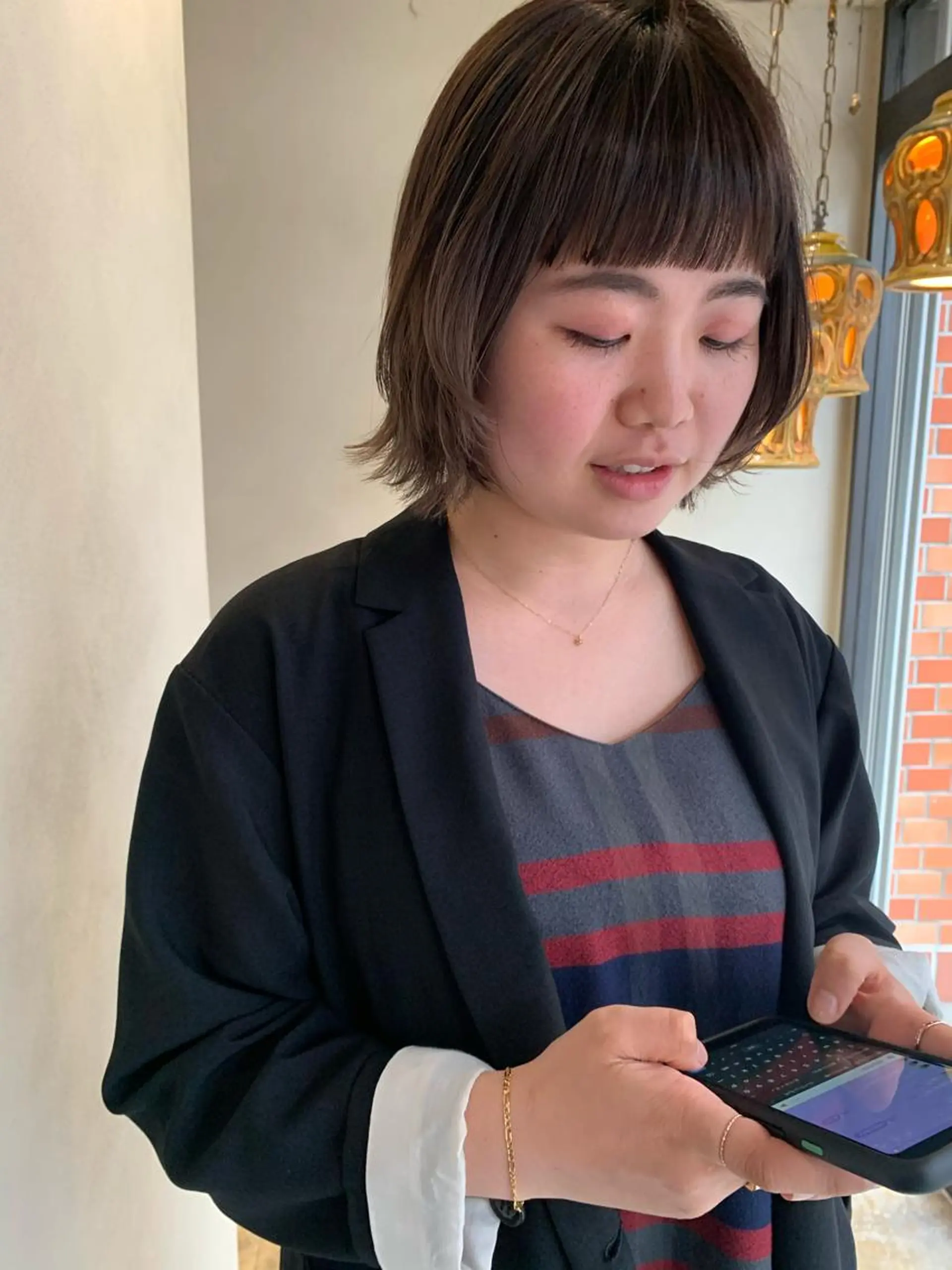 ミディアム 顔周りカット レイヤーカット カット ベージュ🤎透明感 カラー🤎anriのヘアスタイル