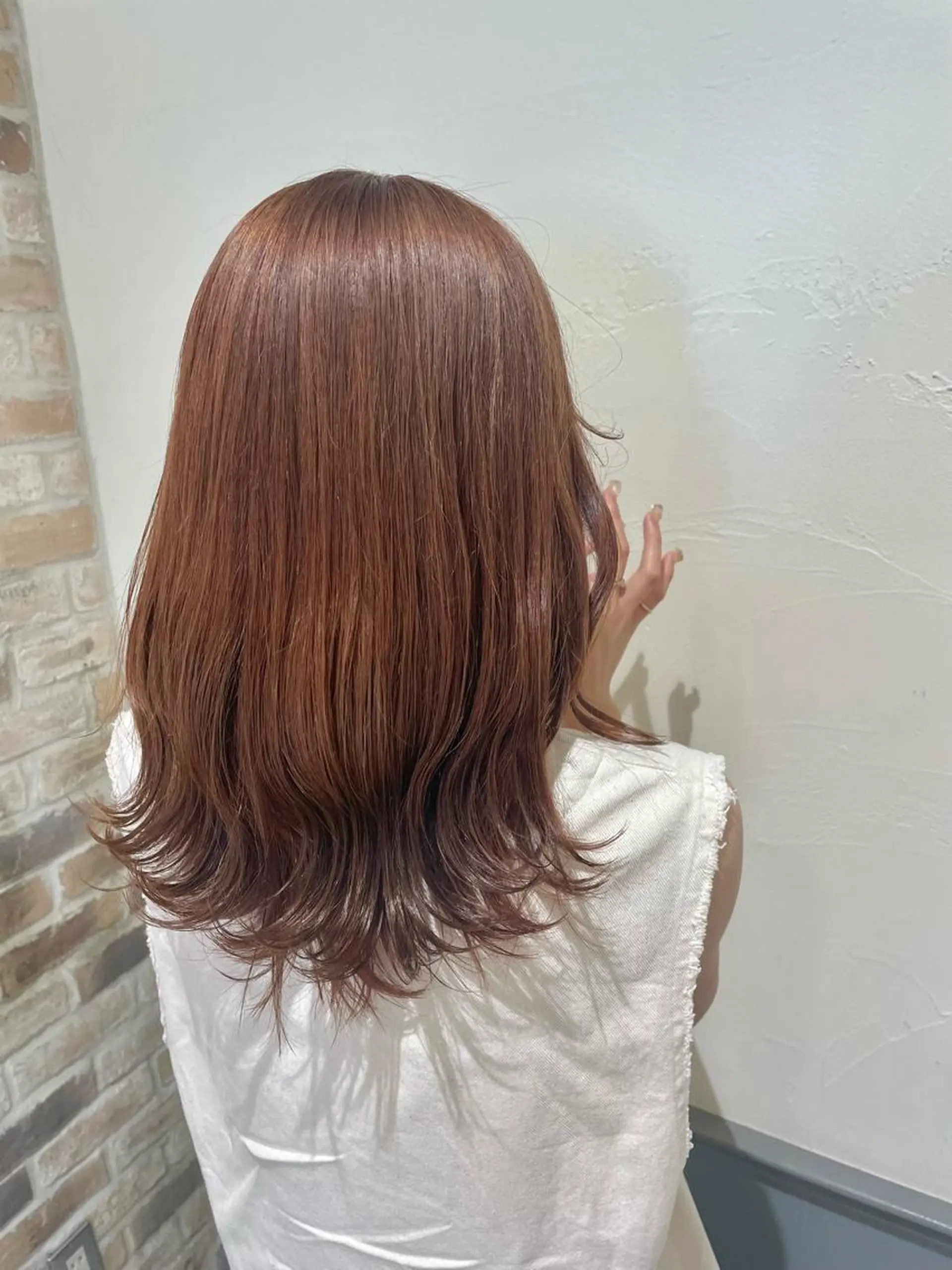 カラー オレンジ 佐久間 成恵のヘアスタイル