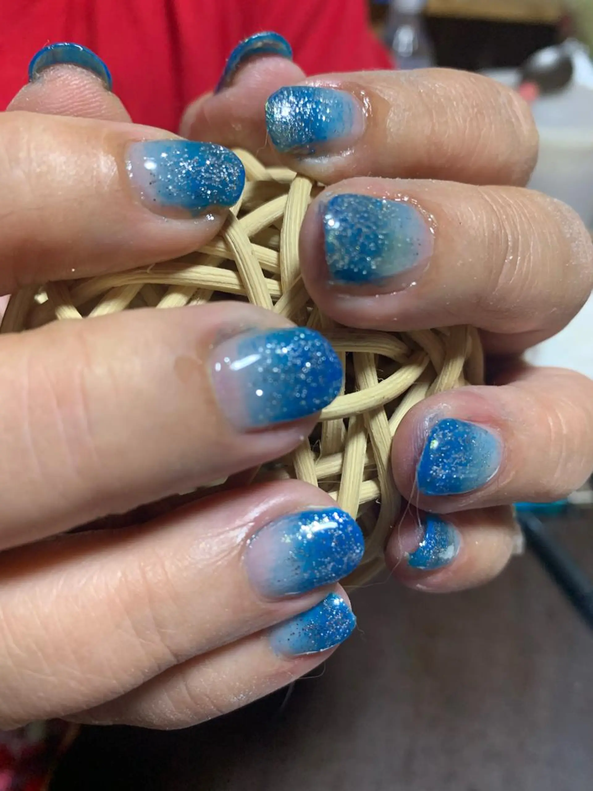 ネイル ブルー グラデーション 池崎 美穂のネイルデザイン