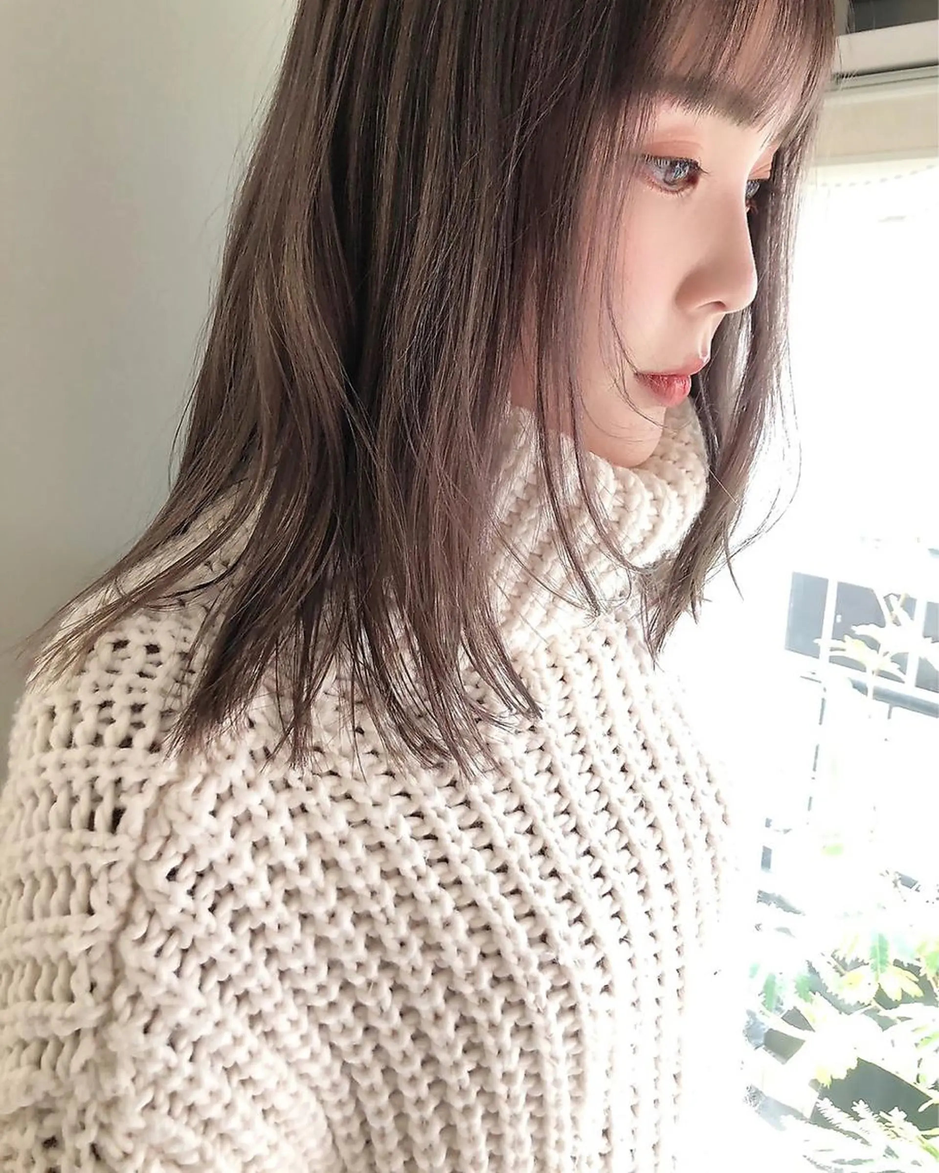 ミディアム カラー ヘアアレンジ かわいい透明感ヘア ♡kana♡のヘアスタイル