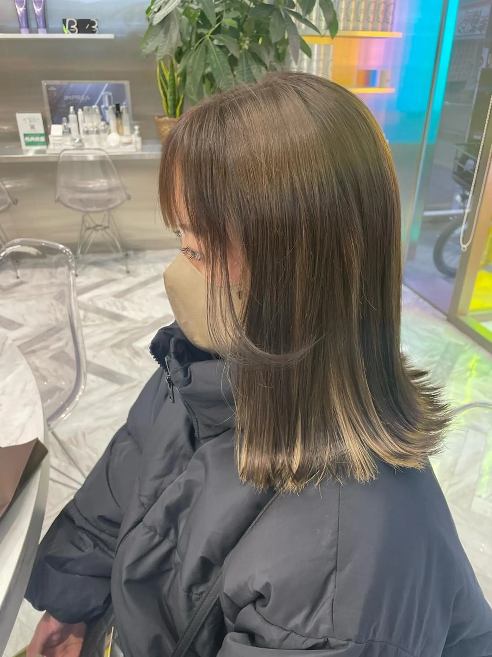 ミディアム カラー ヘアカラー 🧁はるひ/ ZEST八王子🟡のヘアスタイル