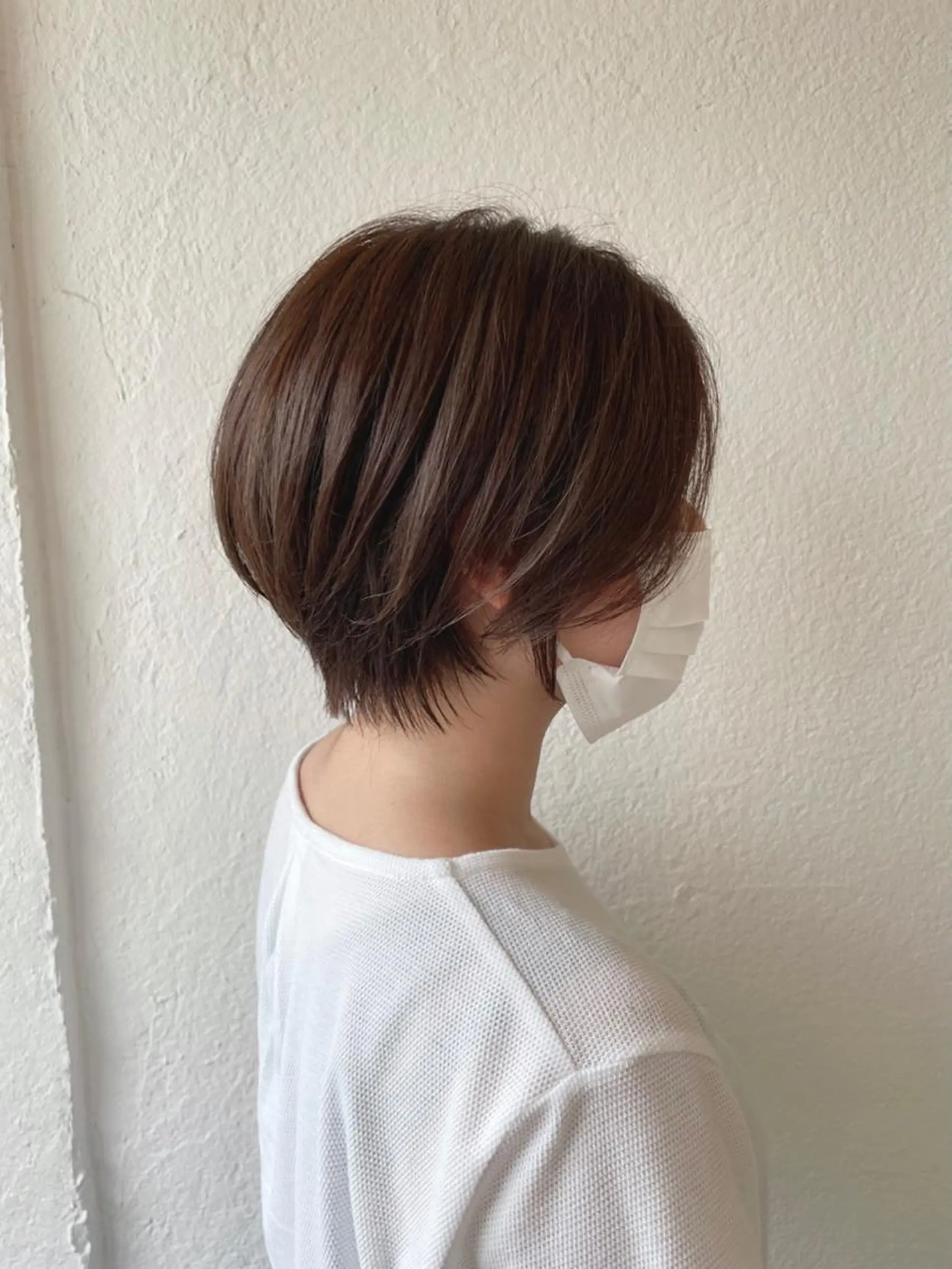 ショート カラー 丸みショート ブラウンカラー ショートヘア カット ヘアカラー トリートメント エターナル所属・髪質改善特化 谷口祐綺のヘアスタイル