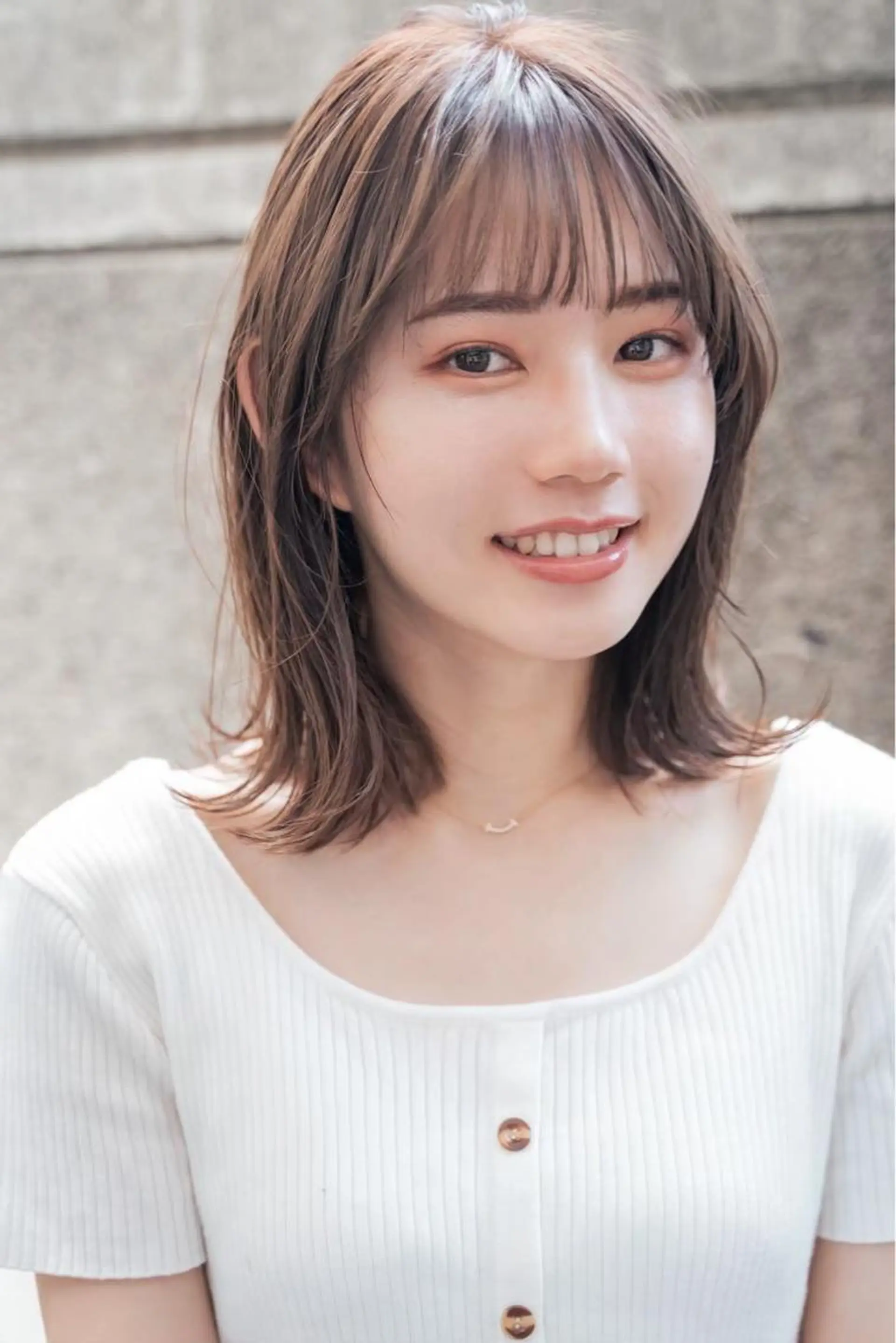 セミロング 顔まわりレイヤー 韓国風ヘア レイヤーカット ローレイヤー 縮毛矯正 カット ヘアカラー トリートメント Masena所属・【必ず似合わせます】 川口航平のヘアスタイル