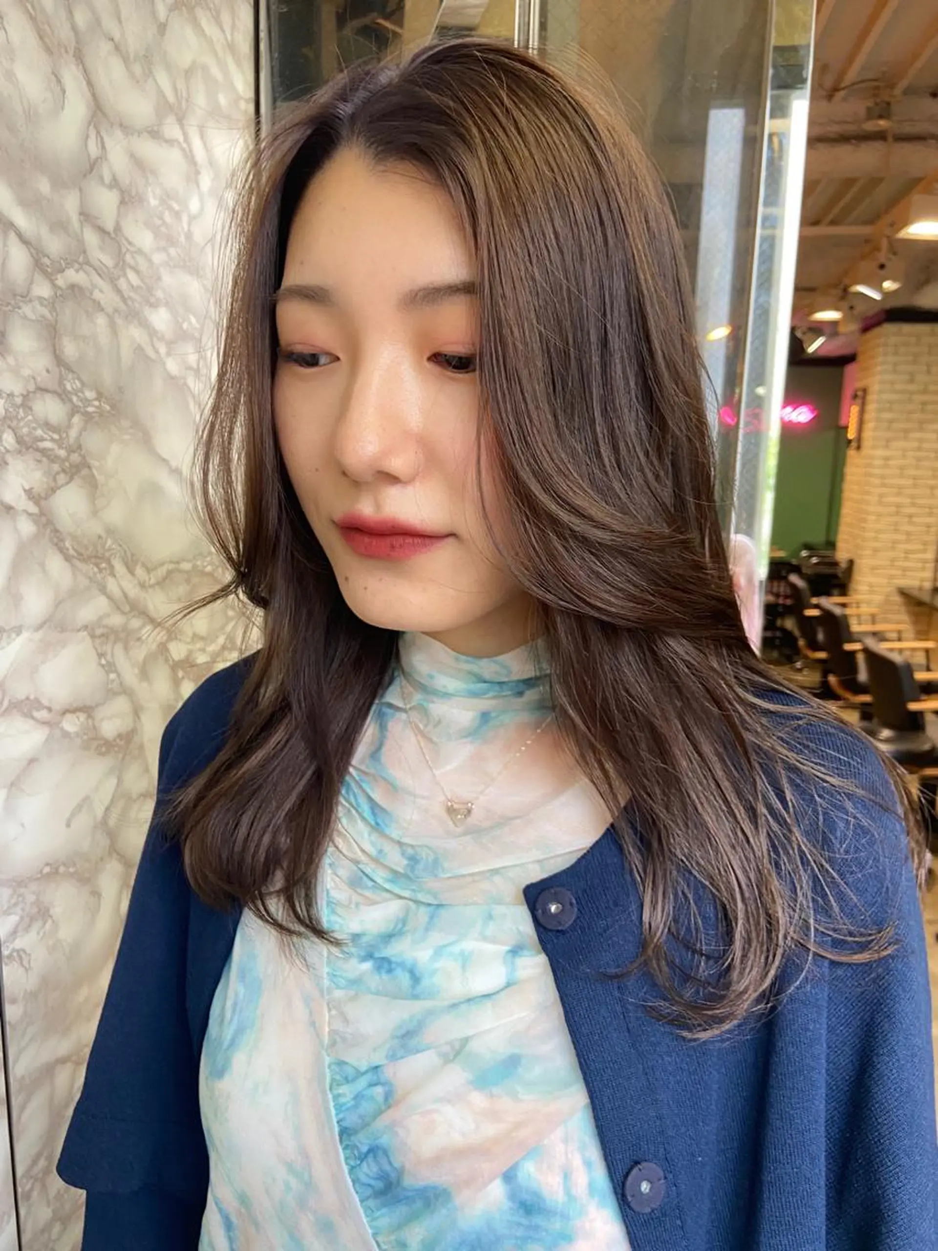 ロング カラー ヘアカラー トリートメント ヘアセット 地毛風艶カラー🌿 喜多夏海のヘアスタイル