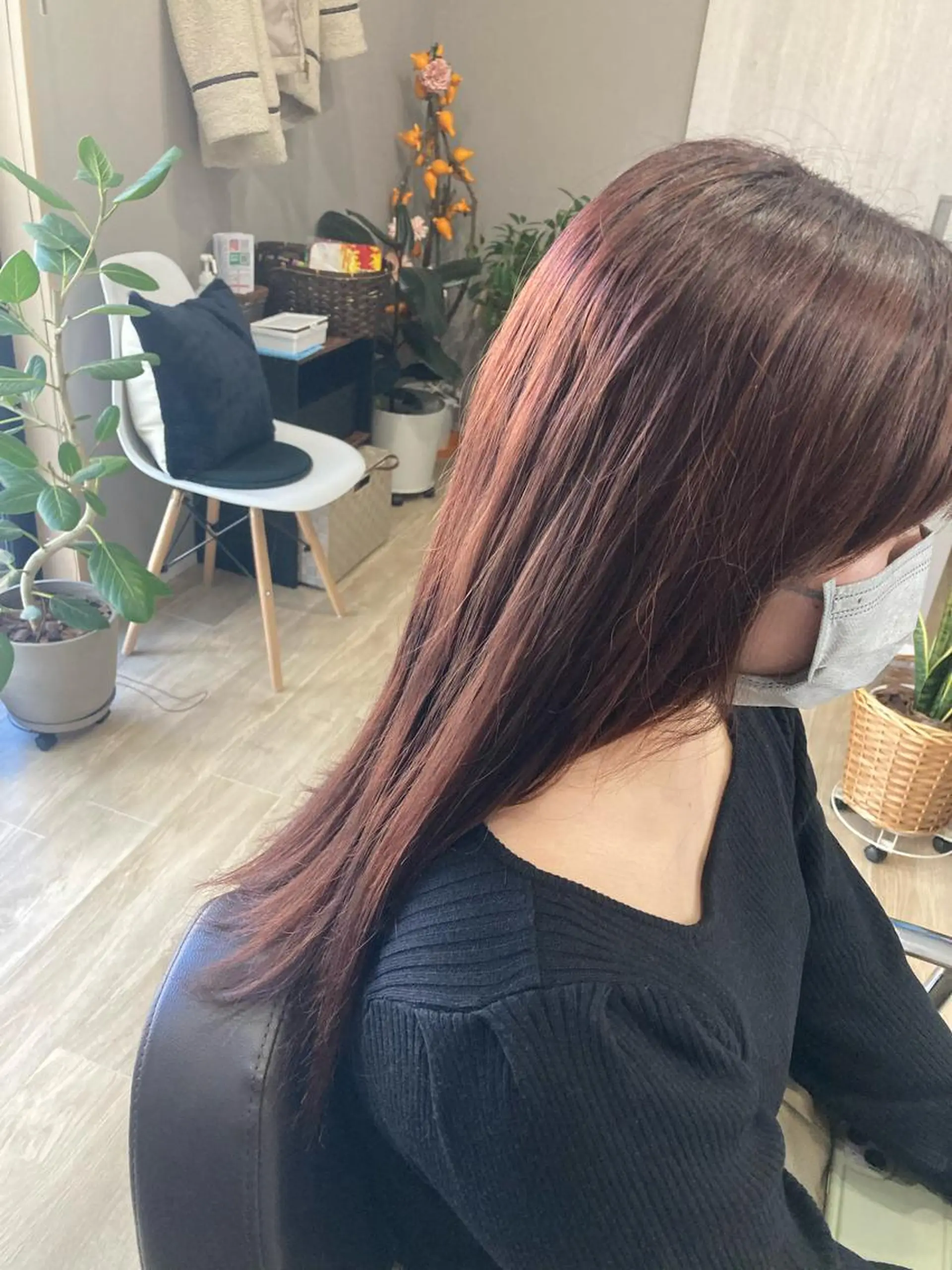 ロング カラー ピンクカラー Hair room Leaのヘアスタイル