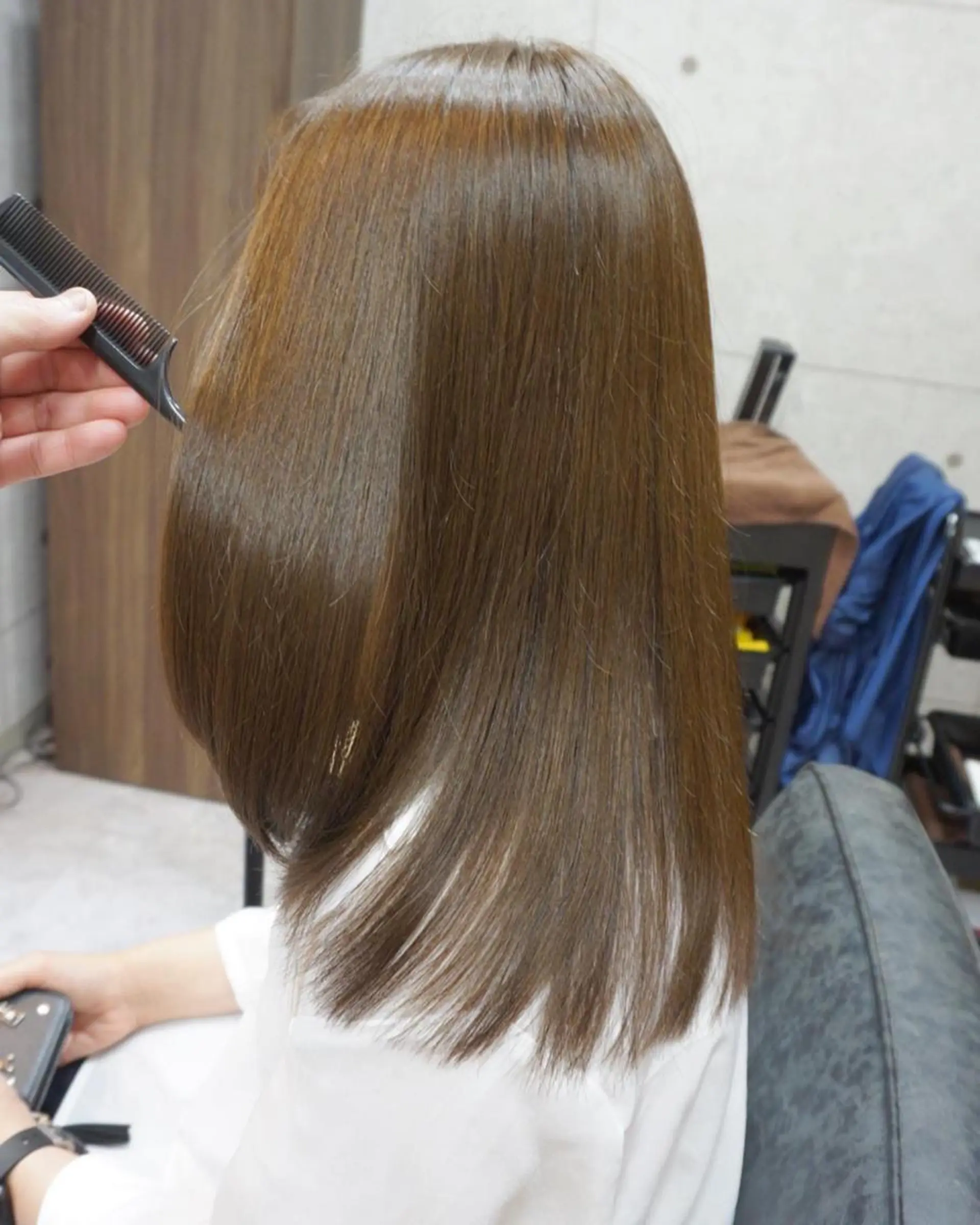 ミディアム 髪質改善 縮毛矯正 西畑 nishihataのヘアスタイル