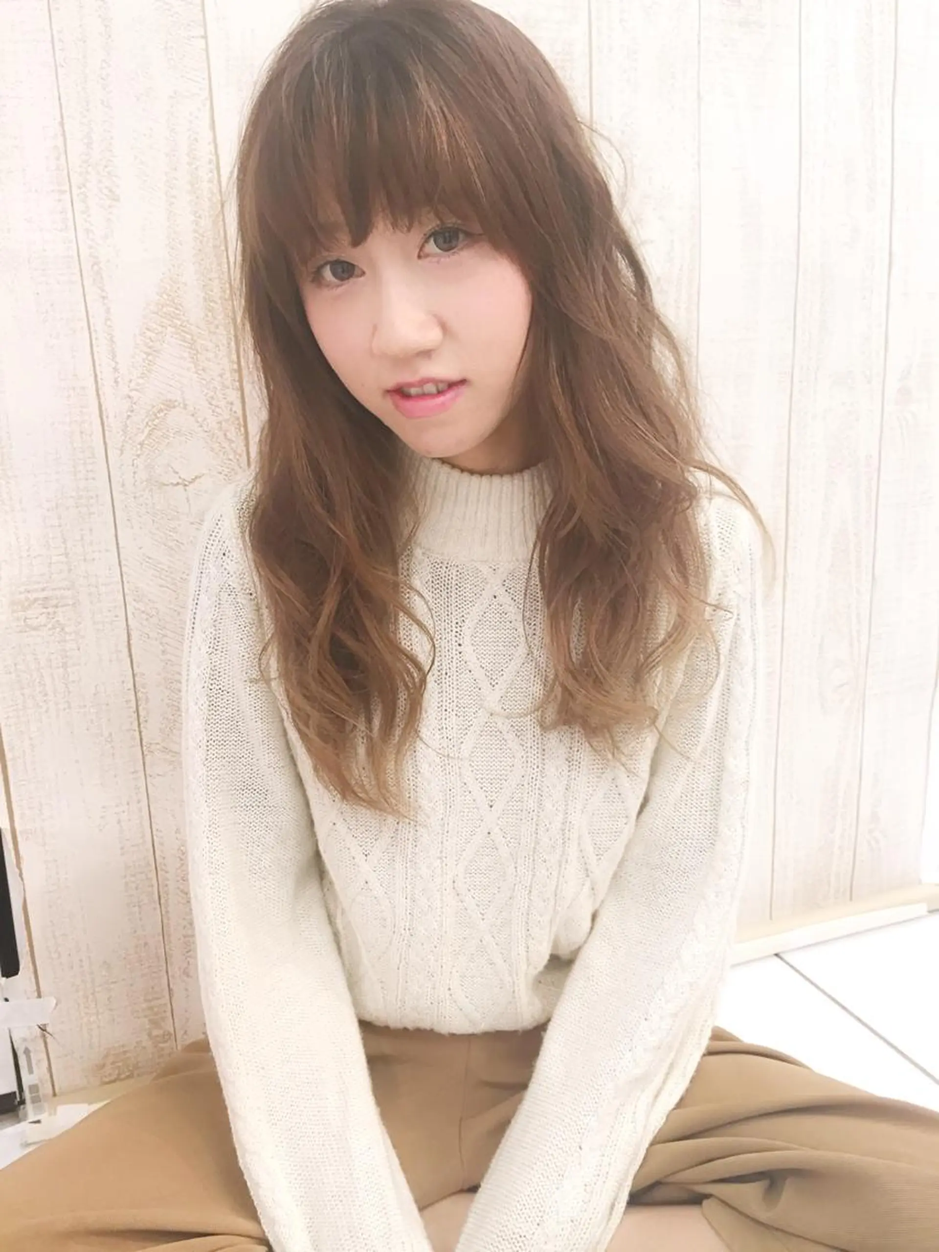 ロング パーマ 齋藤 咲のヘアスタイル