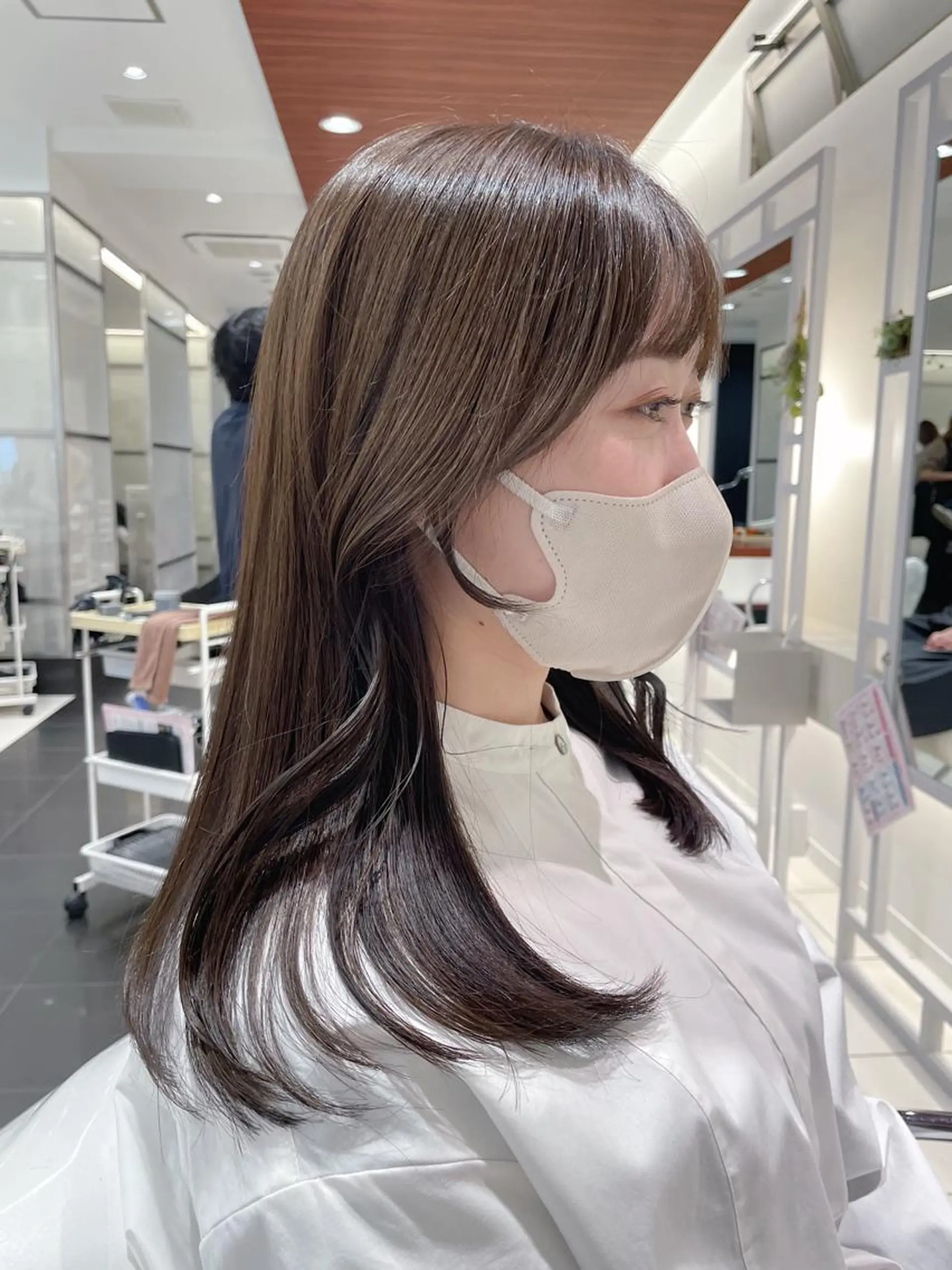 セミロング カラー ベージュカラー オリーブベージュ カット BiBi    武田 あやのヘアスタイル